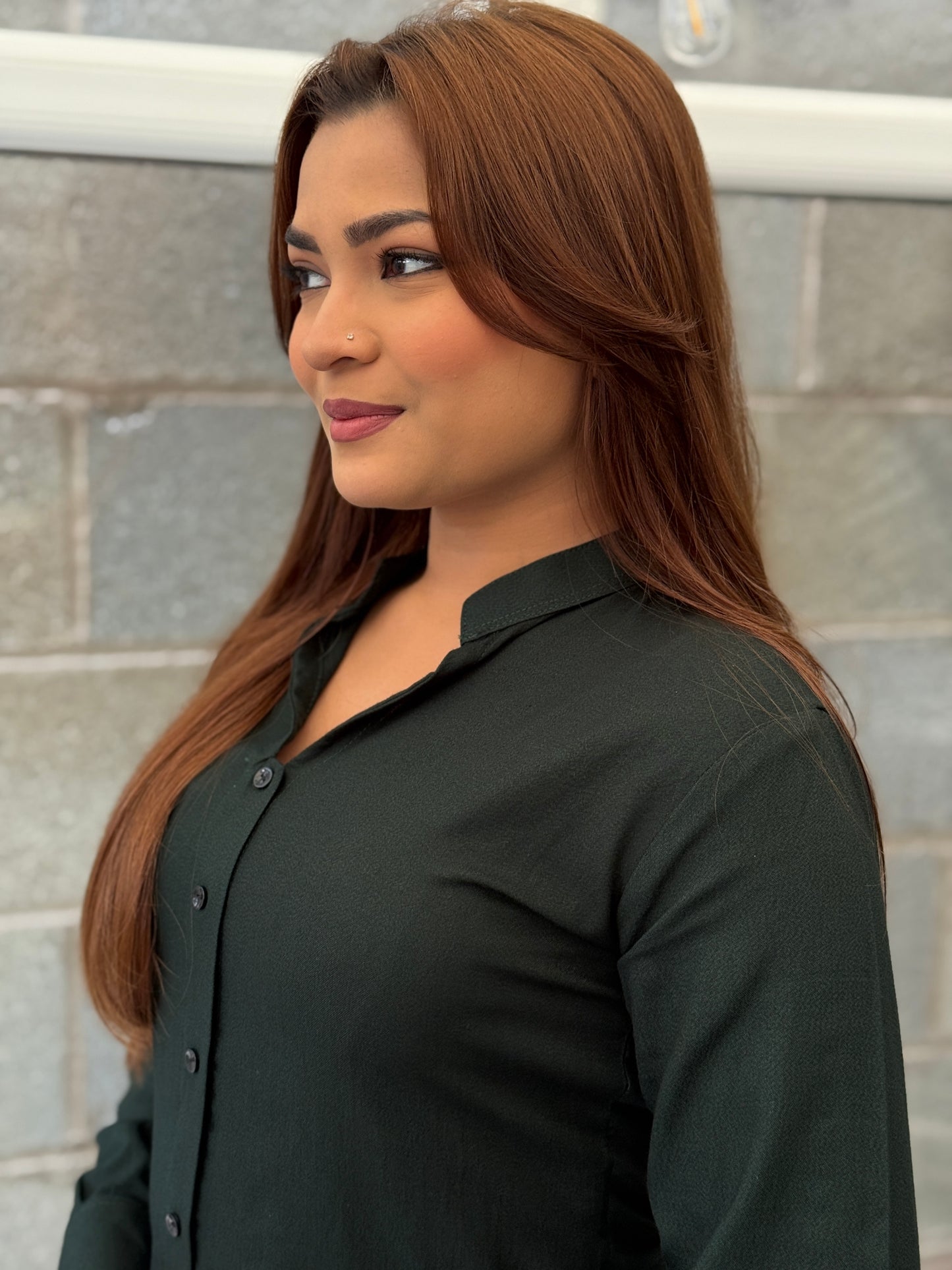 Mira Co-Ord - Bottle Green (Dhanak)