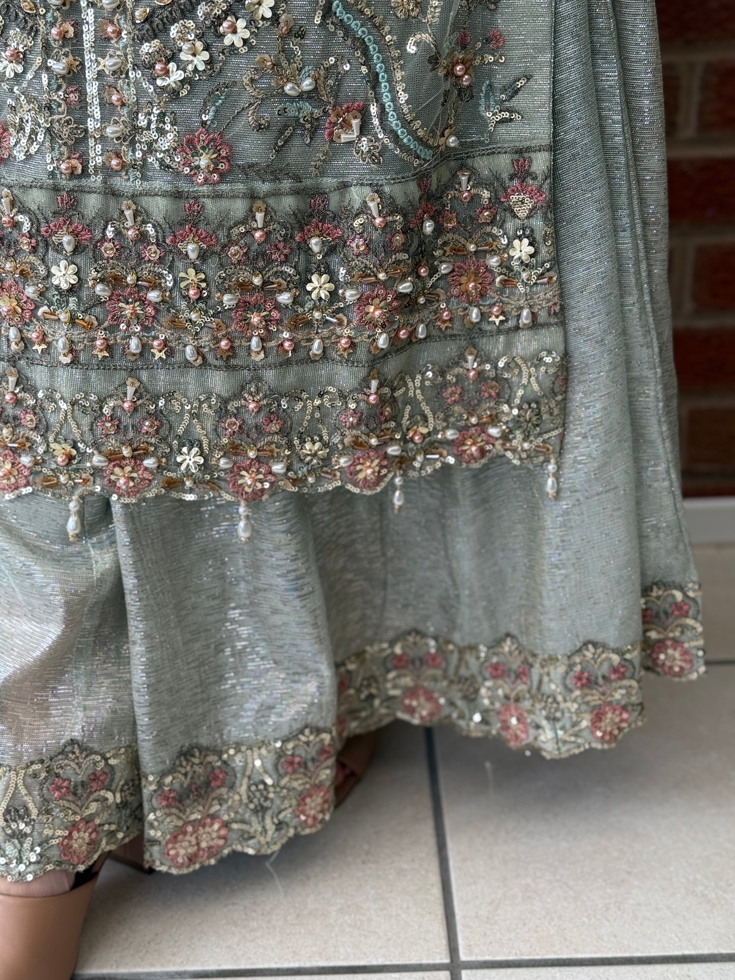 Aurelia Heirloom - Hand Embellished Net Ensemble
