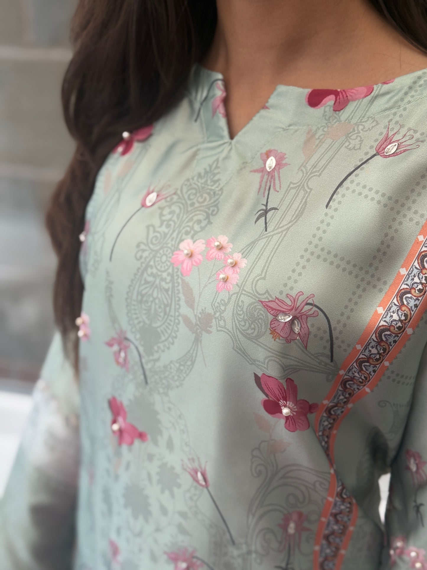Majestic Mint Royale – Luxury Printed Silk Edit