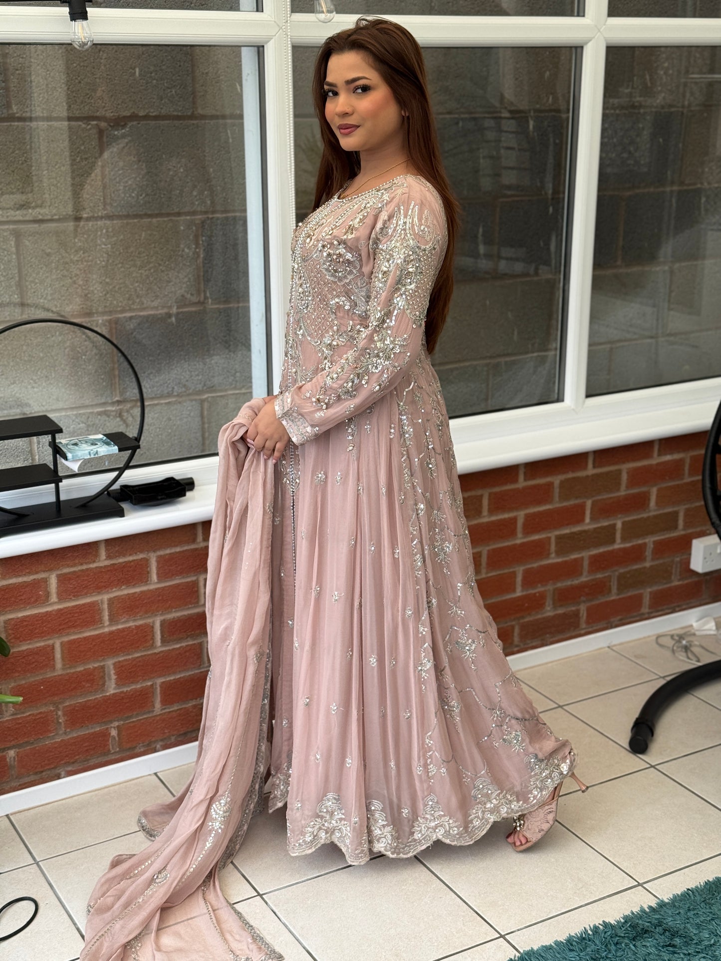 Blush Éclat Chiffon Maxi