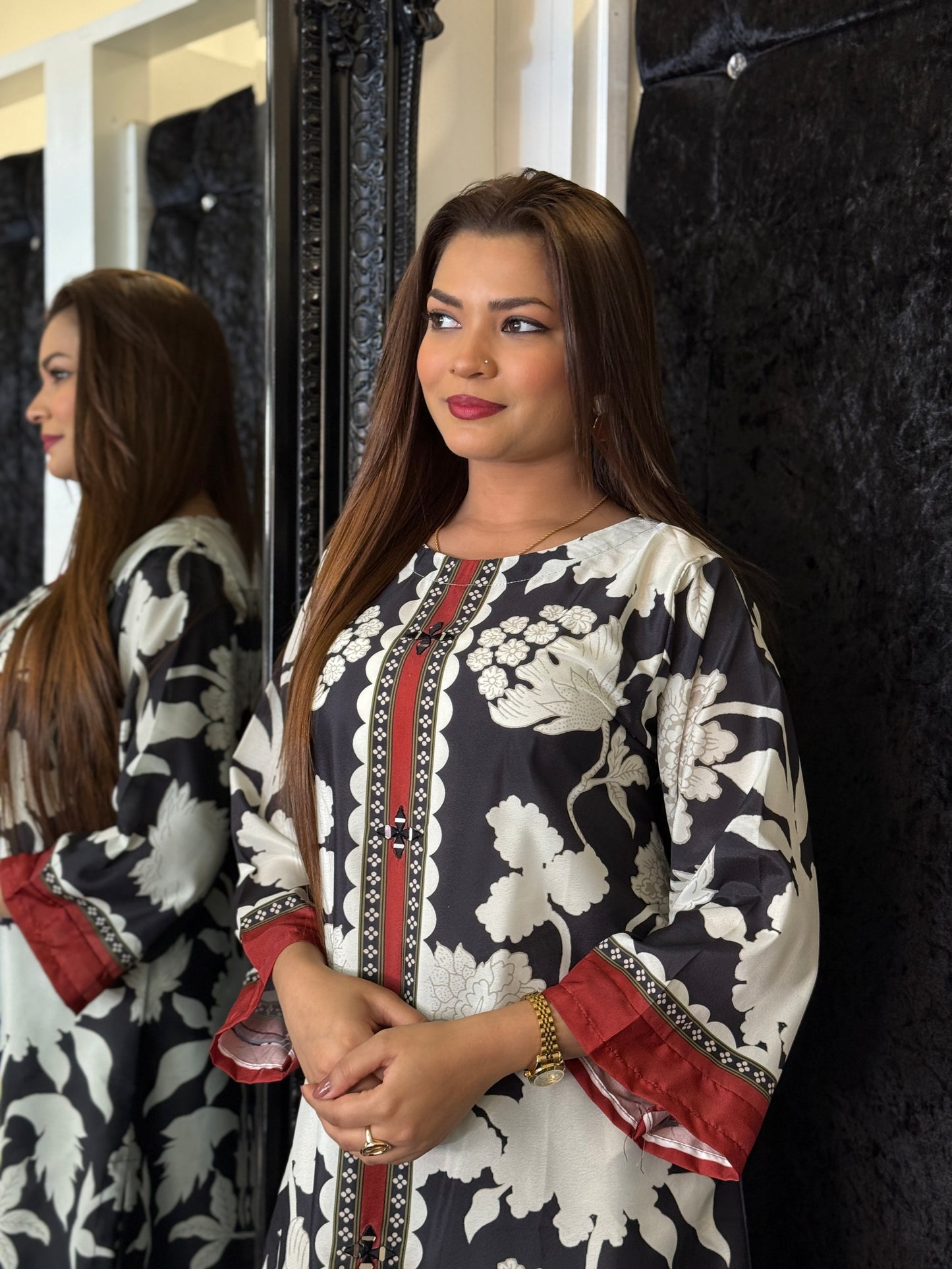 SASHA - BLACK FLORAL