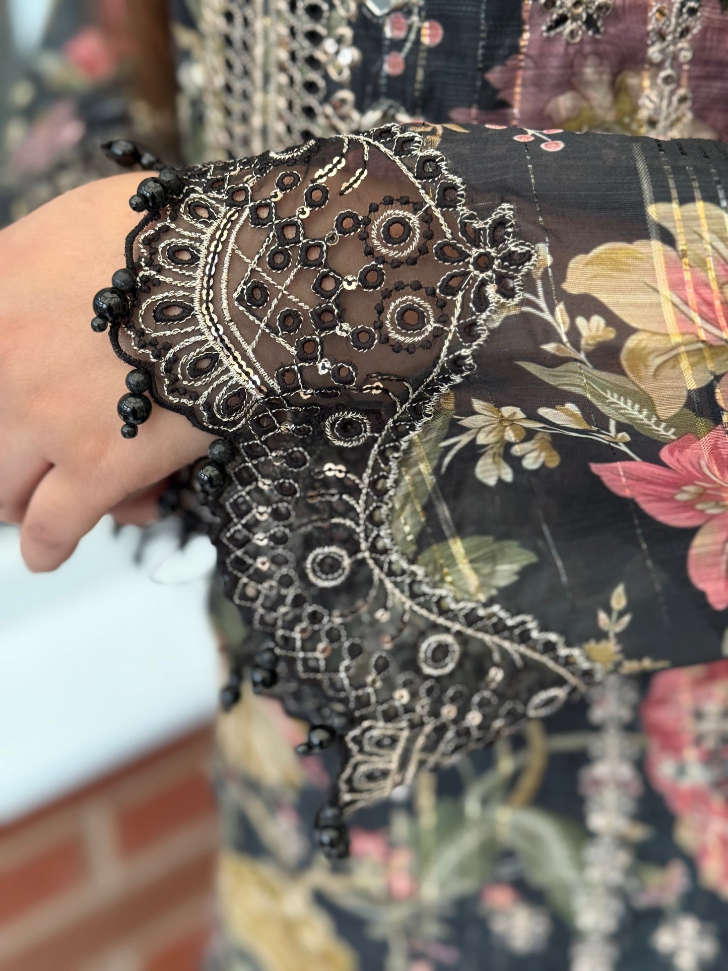 Gulnoor Noir - Black Pallazo