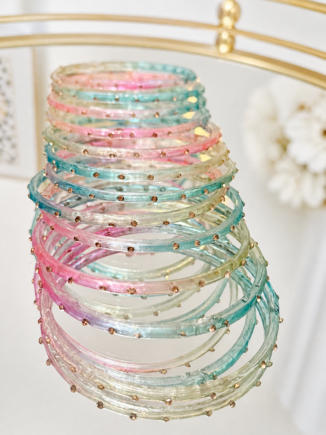 Kashmiri + Rainbow Stone Stack