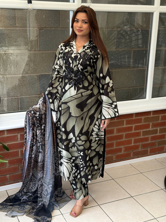 Zareen Noir Lawn Suit