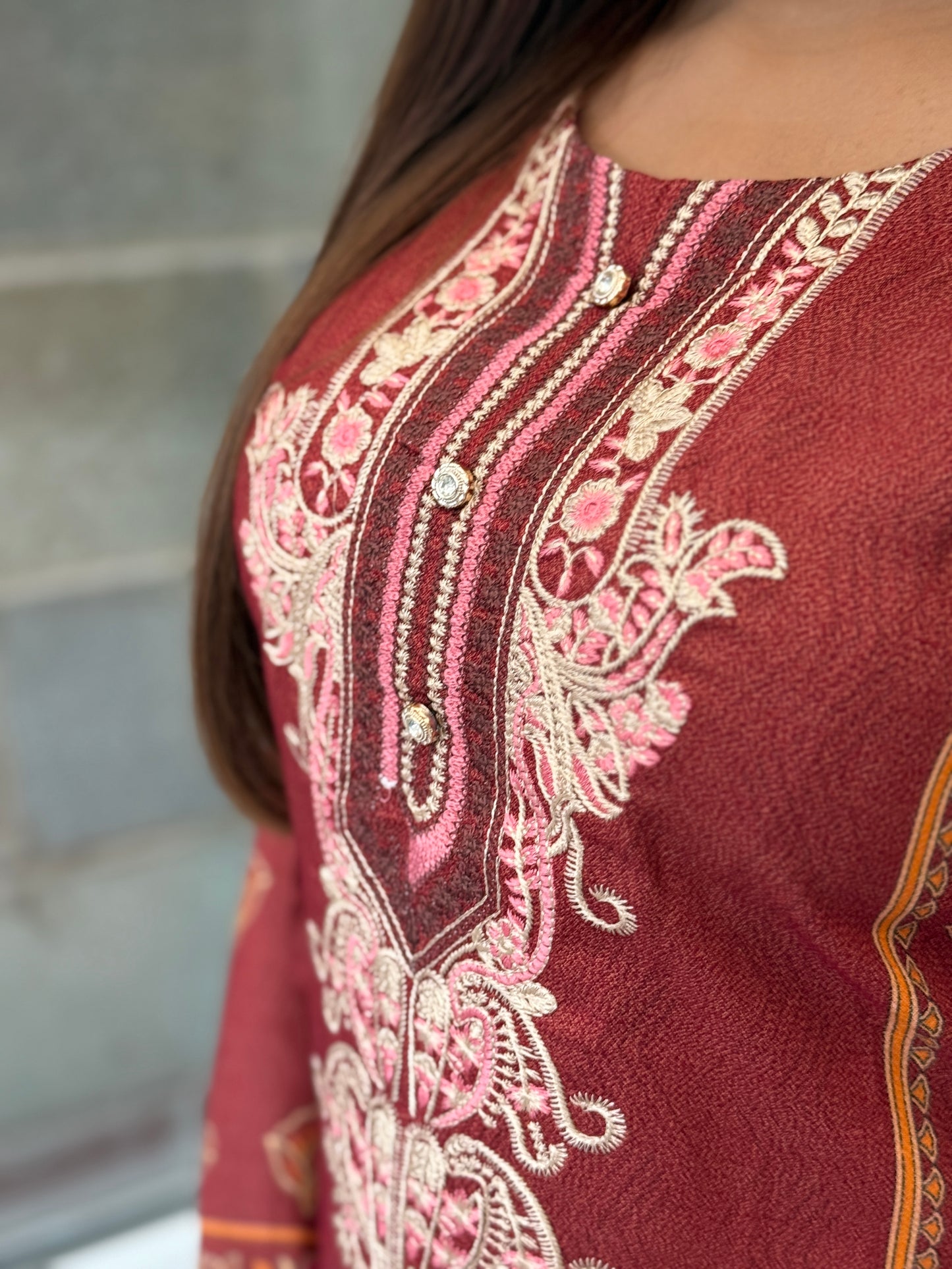 Marjaan Dhanak - Winter Embroidered Suit