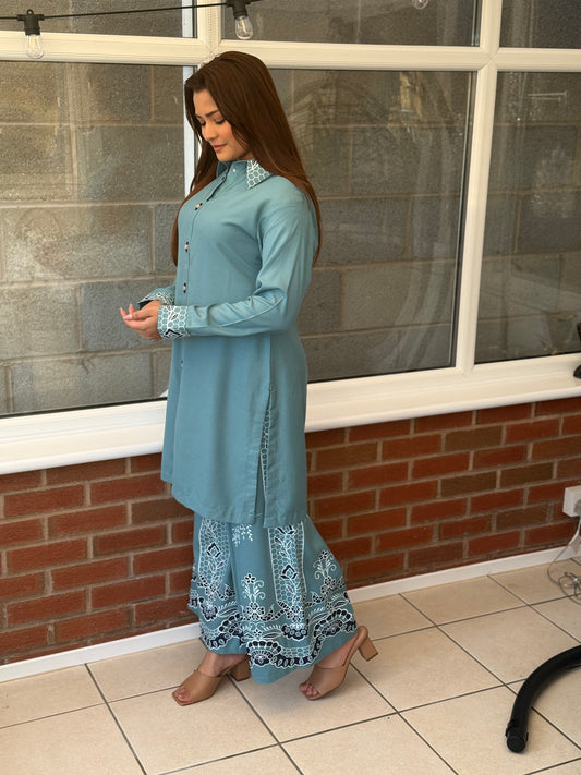 Liyana - Printed Dhanak Co- Ord