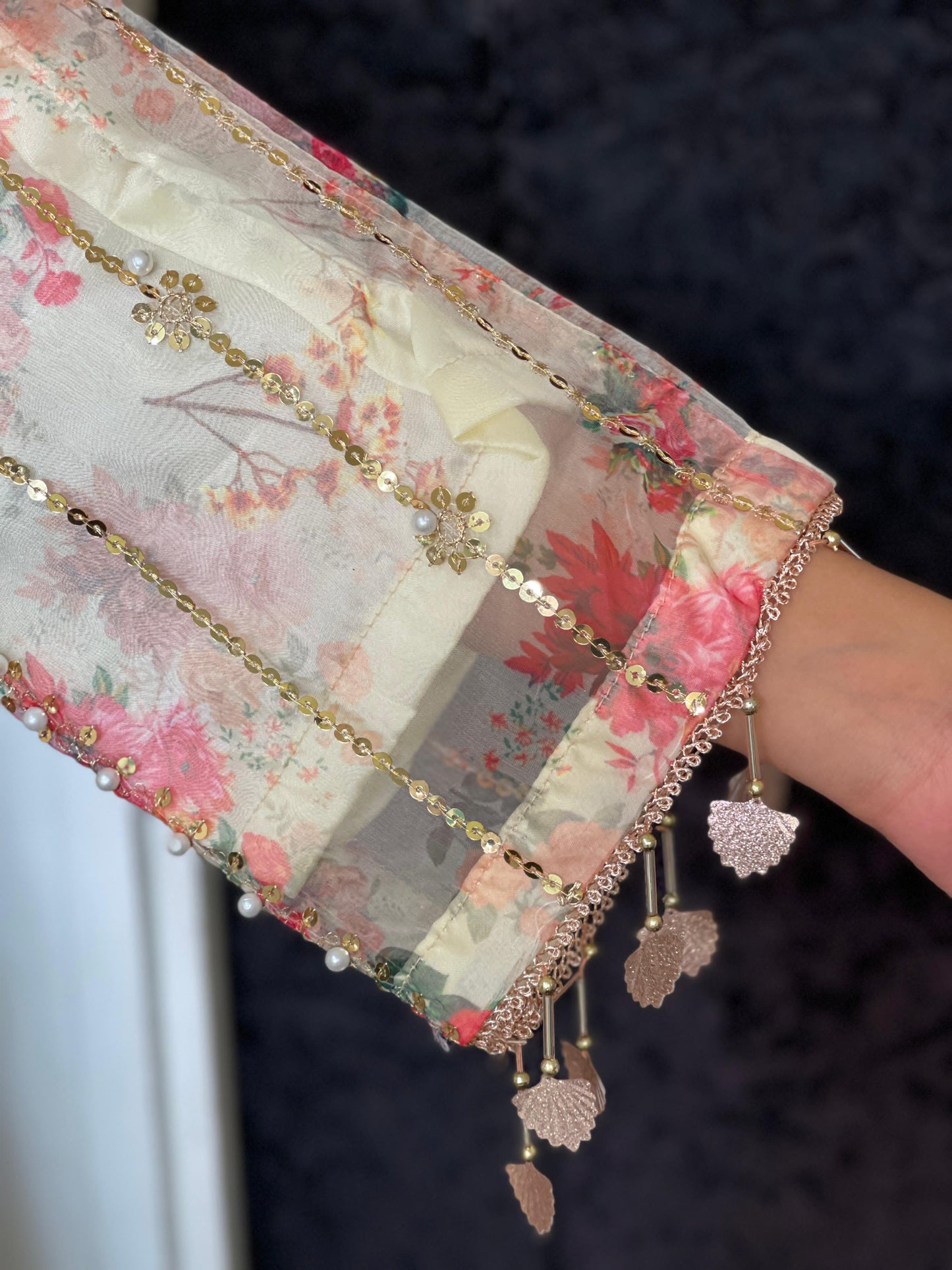 HANIA - PRINTED ORGANZA- LEMON