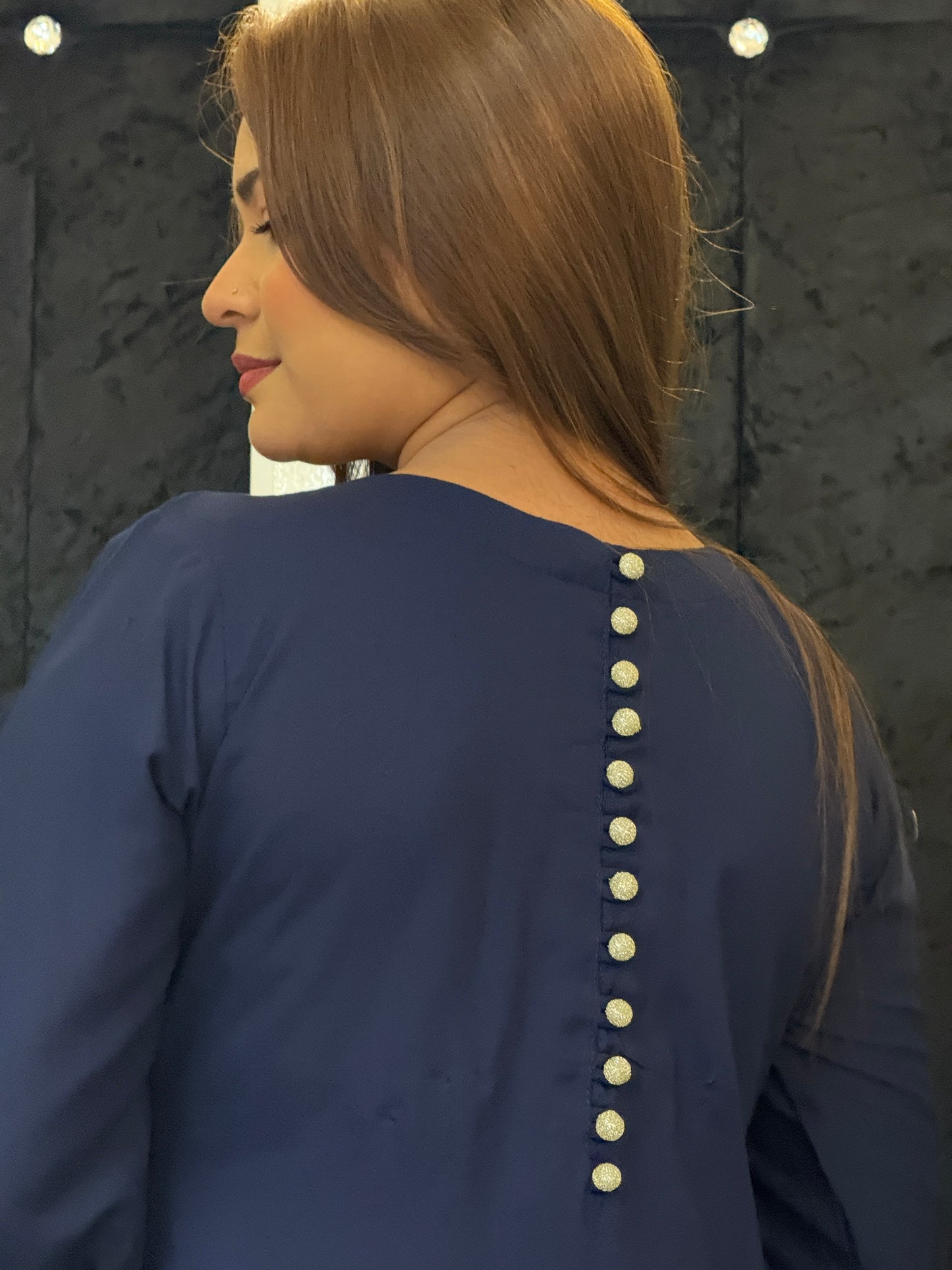 Ayla Marina Sheesh Suit - Navy