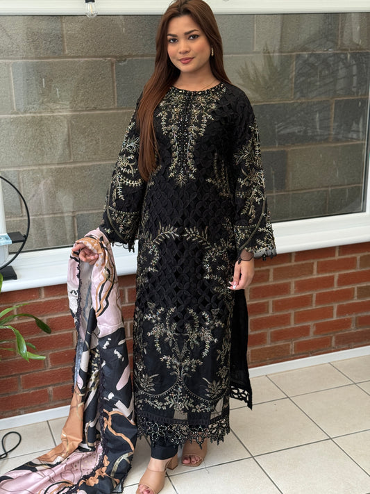 Kalamkar - Black Cutwork