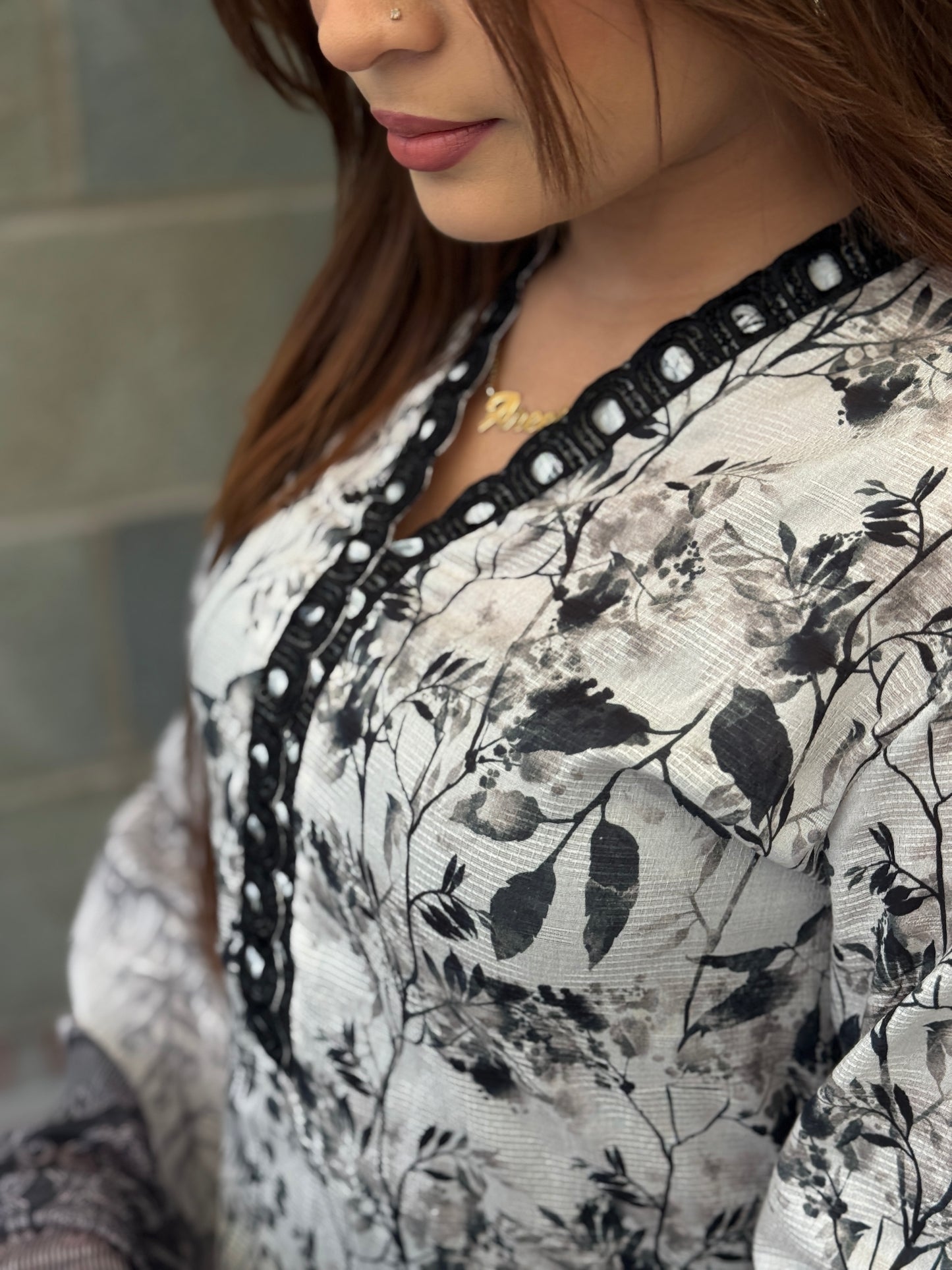 Noir Petal Farsi Shalwar