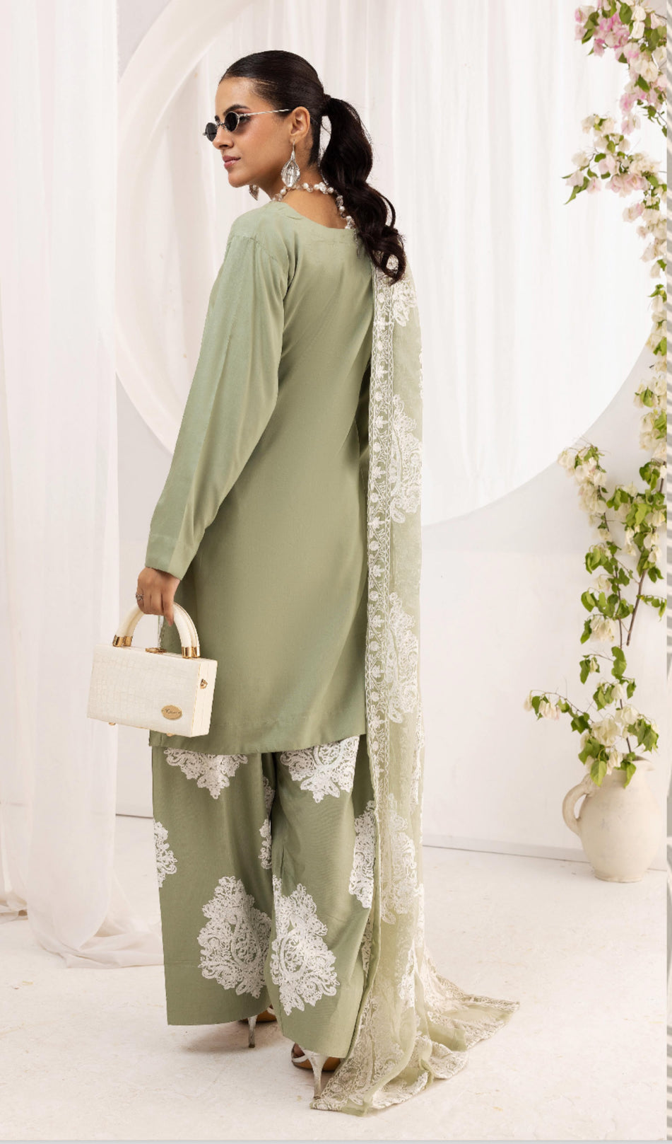 Jannat Farsi Mother Daughter - Pistachio Green
