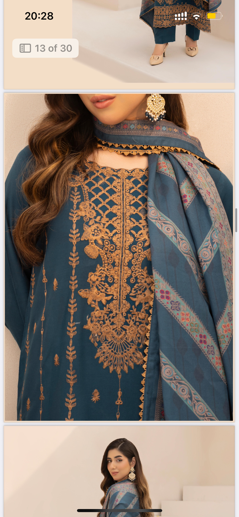 Teal Majesty Dhanak Suit
