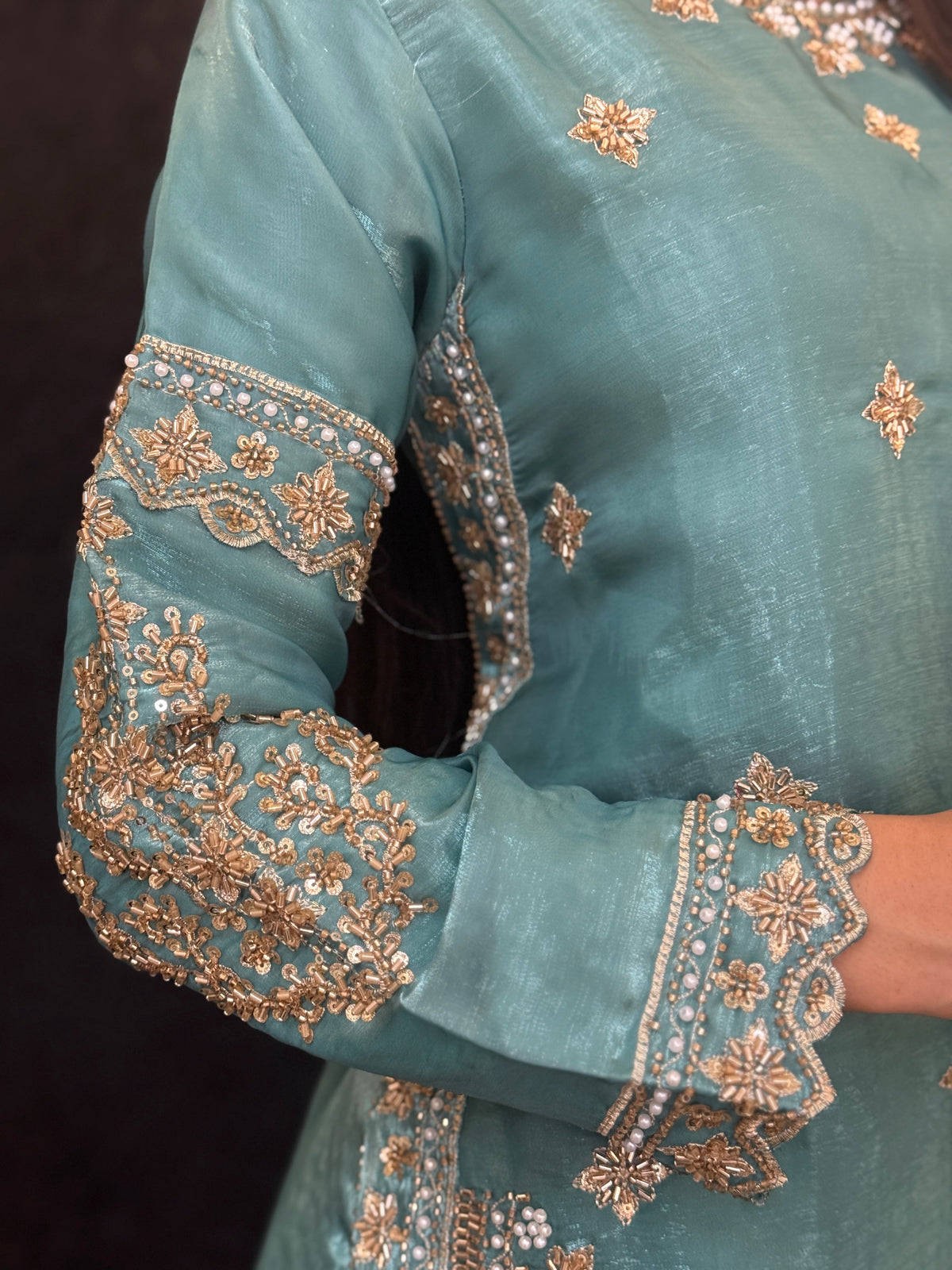 Sheesha Silk Hand- Embellished Suit