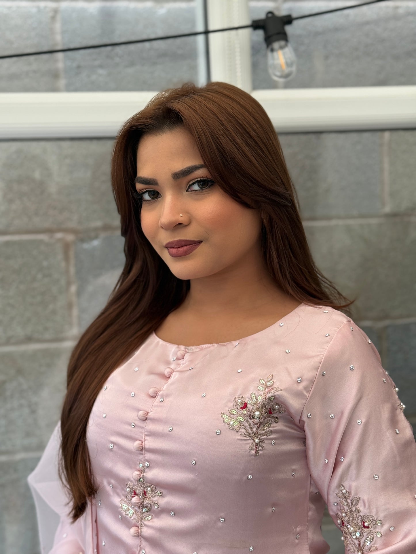 Blush Whisper - Chamoise Silk Suit