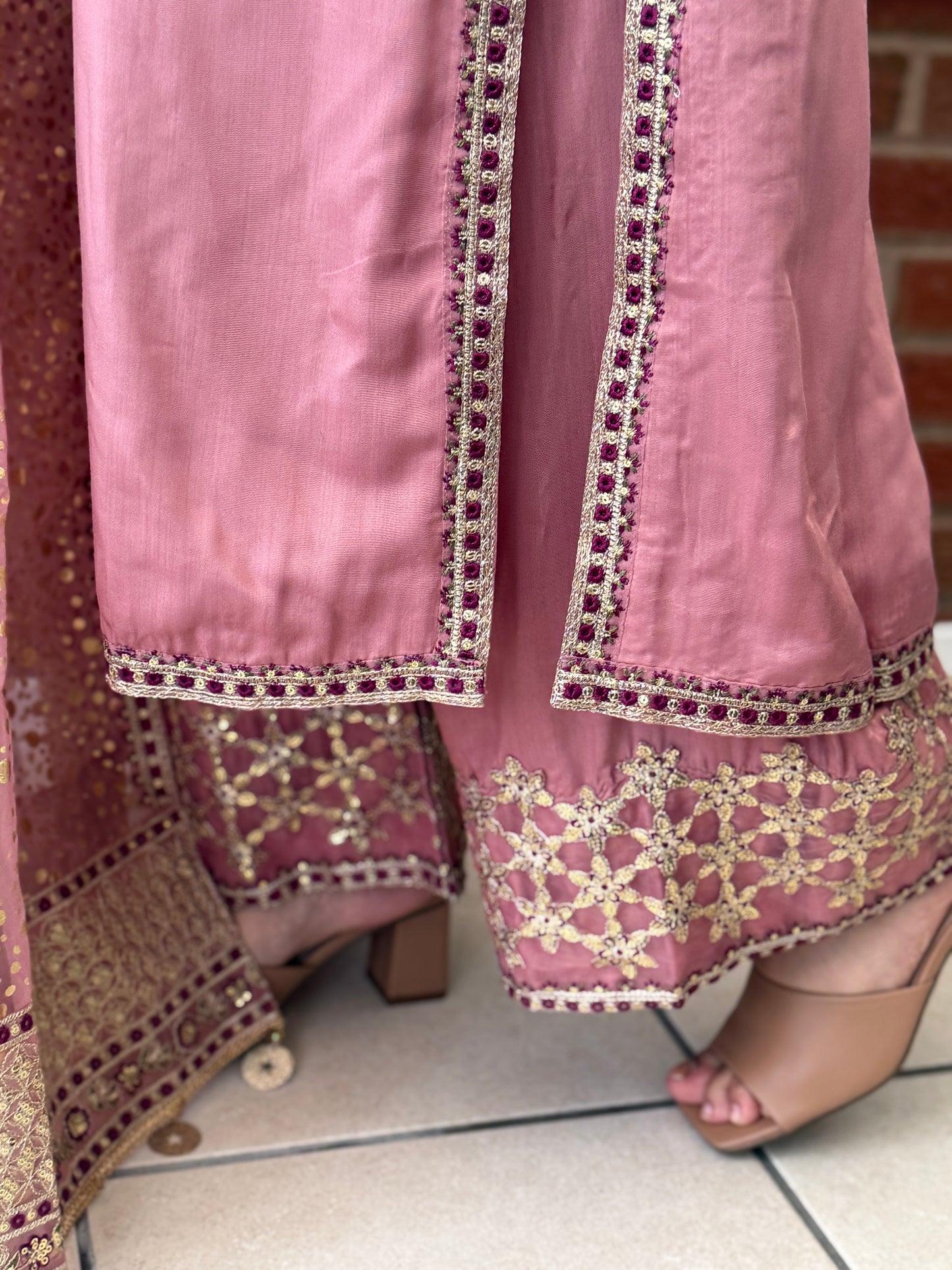 Dusky Pink Noor Mother Daughter Eid
