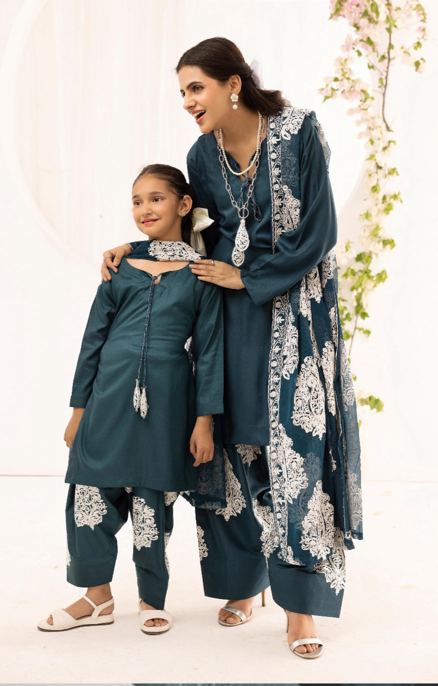 Jannat Farsi Mother Daughter - Teal