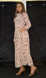 Baby Pink Paisley Print Maxi Dress
