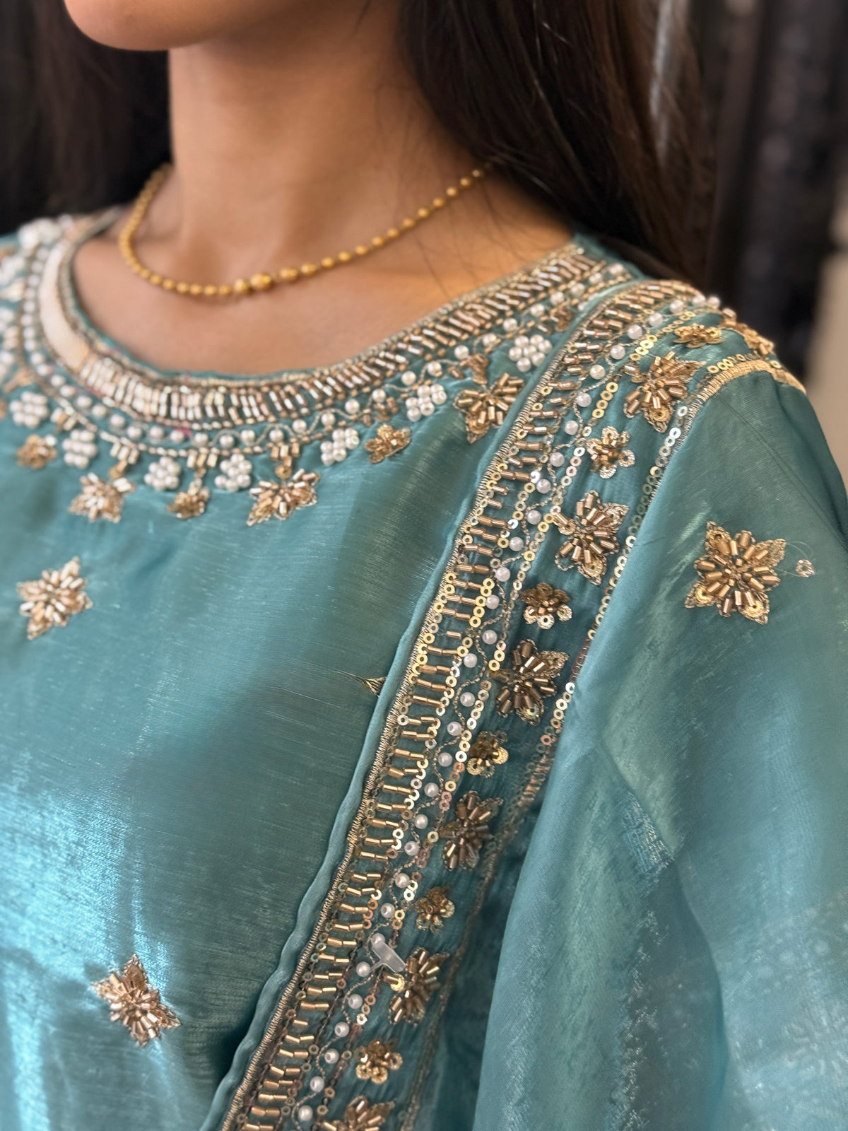 Sheesha Silk Hand- Embellished Suit
