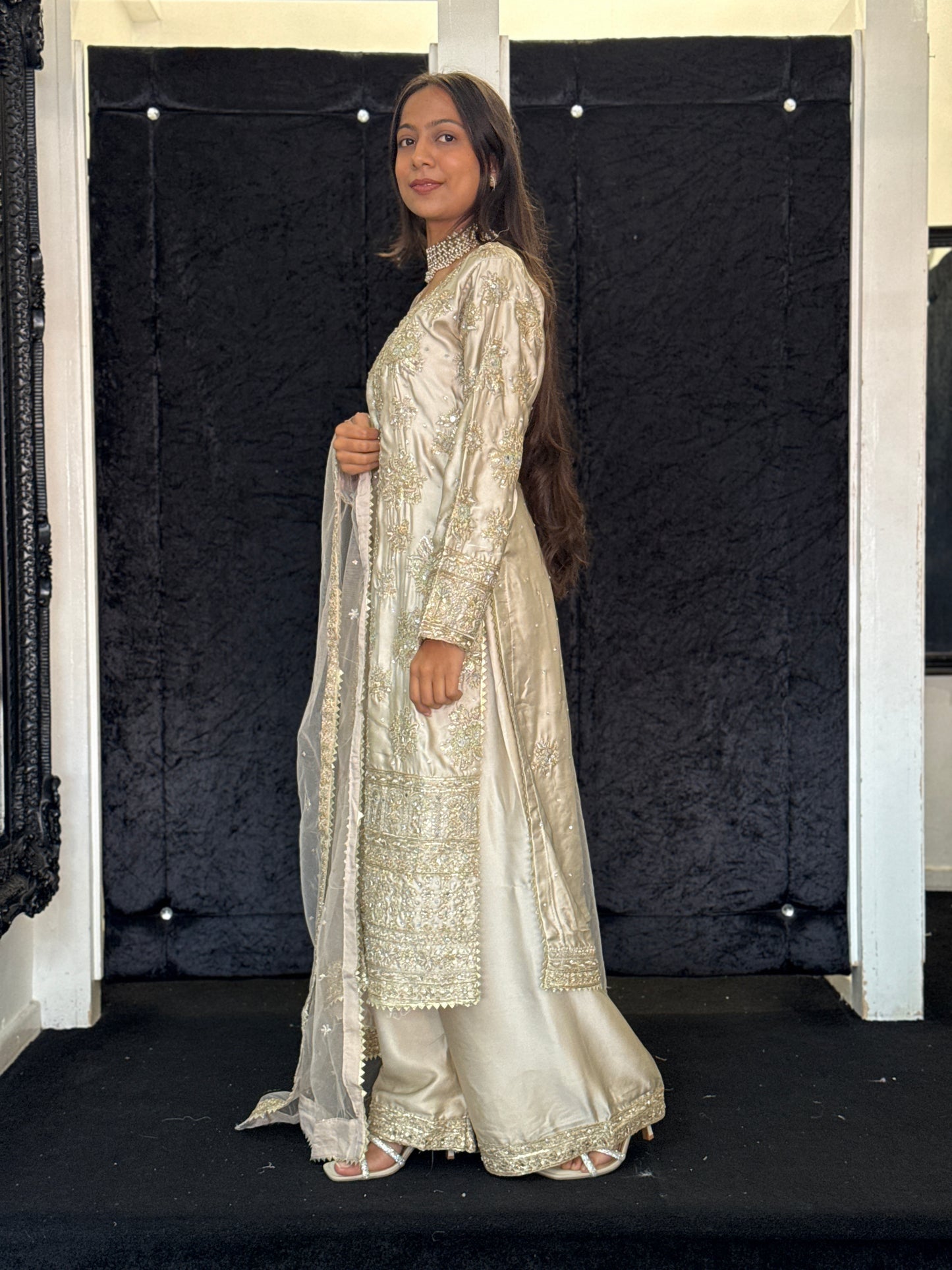 Gold Reverie Embellished Sharara Suit*