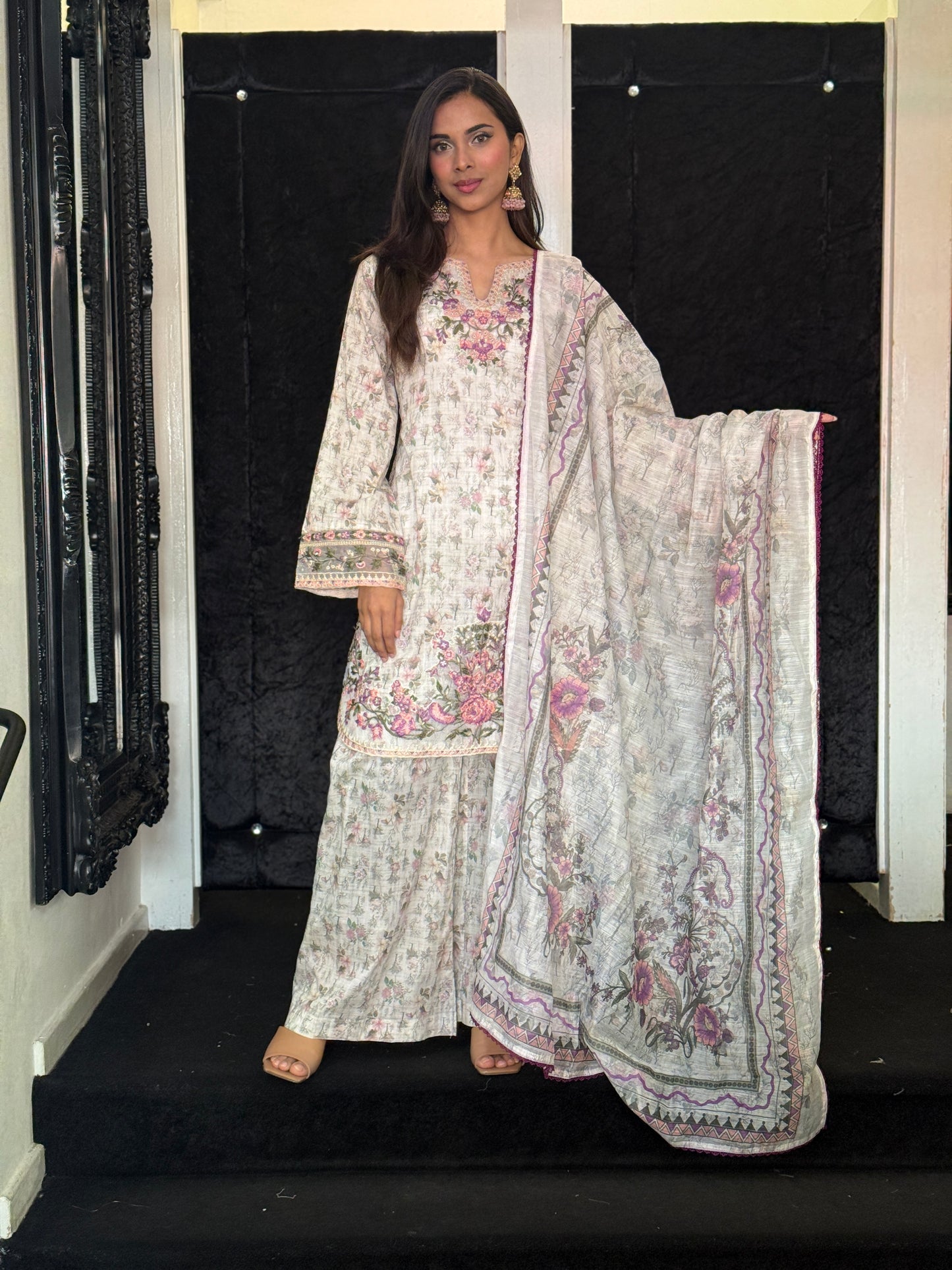 Ethereal Bloom Pallazo Set