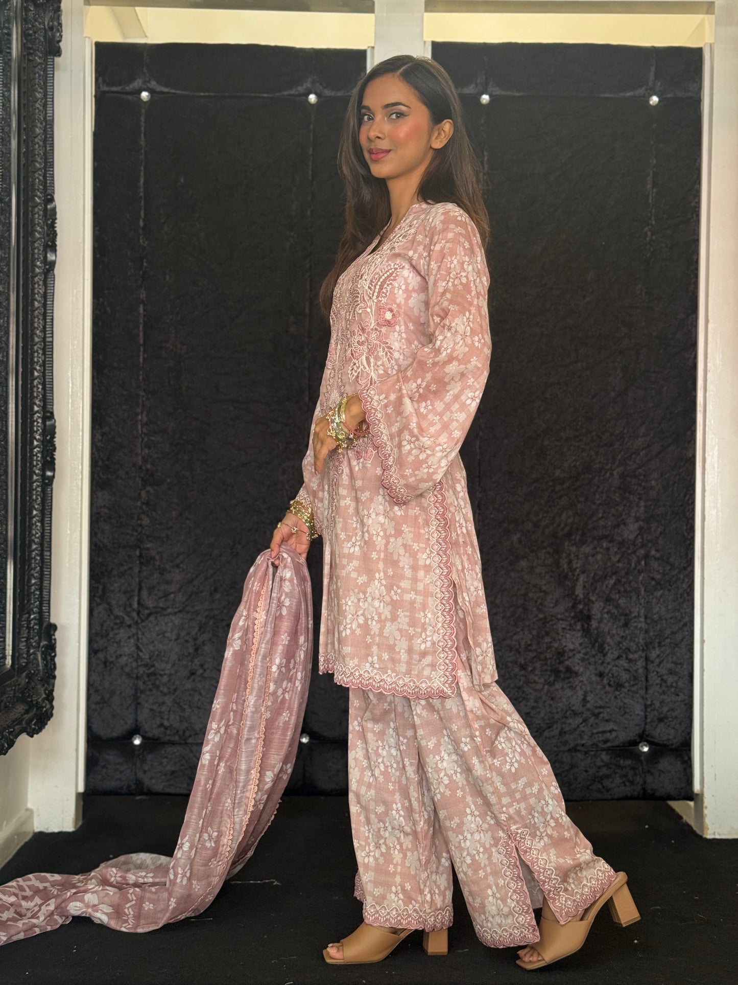 Rose Blush Pallazo Set