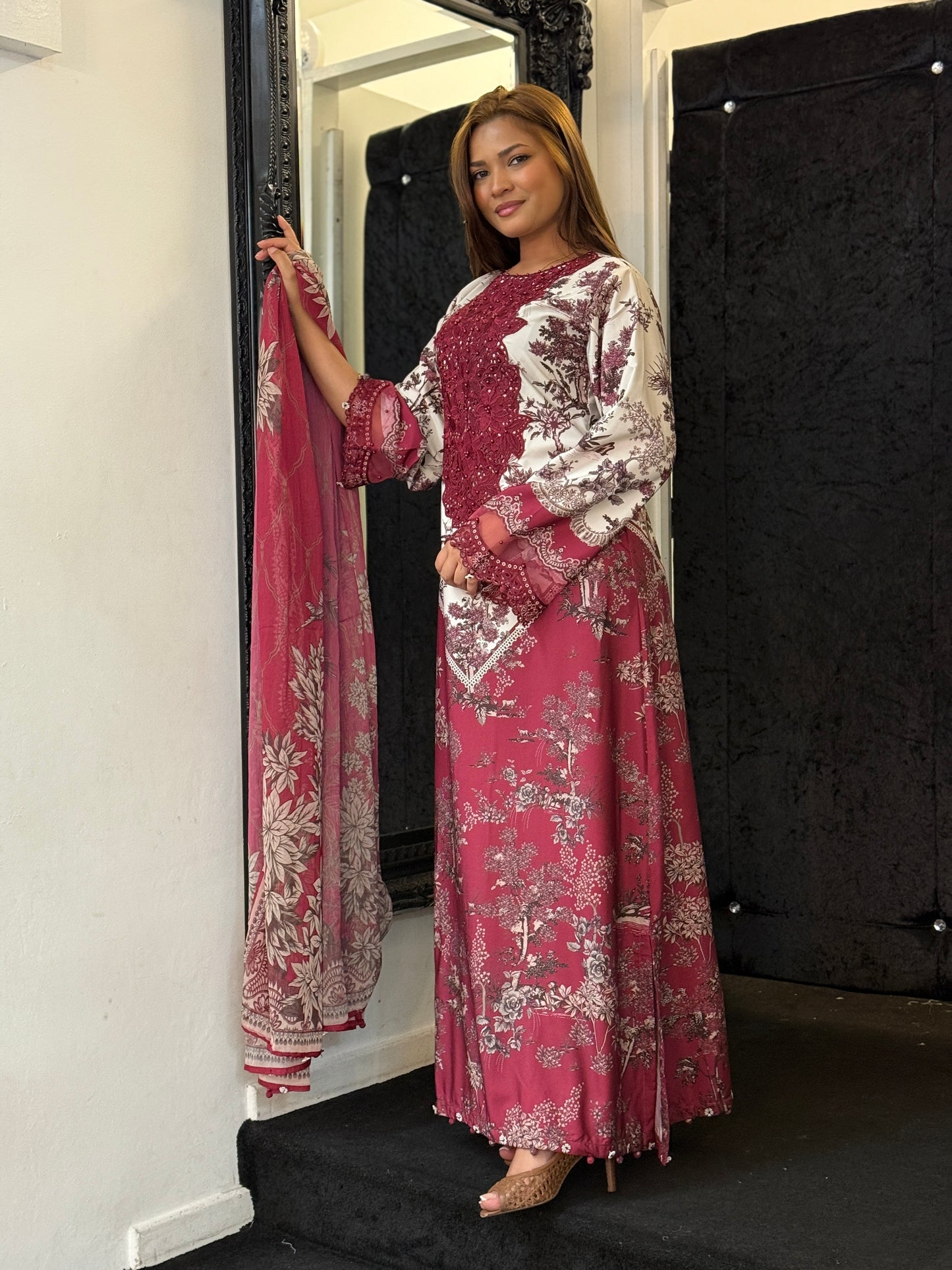 Maria B - M Print Maxi Suit