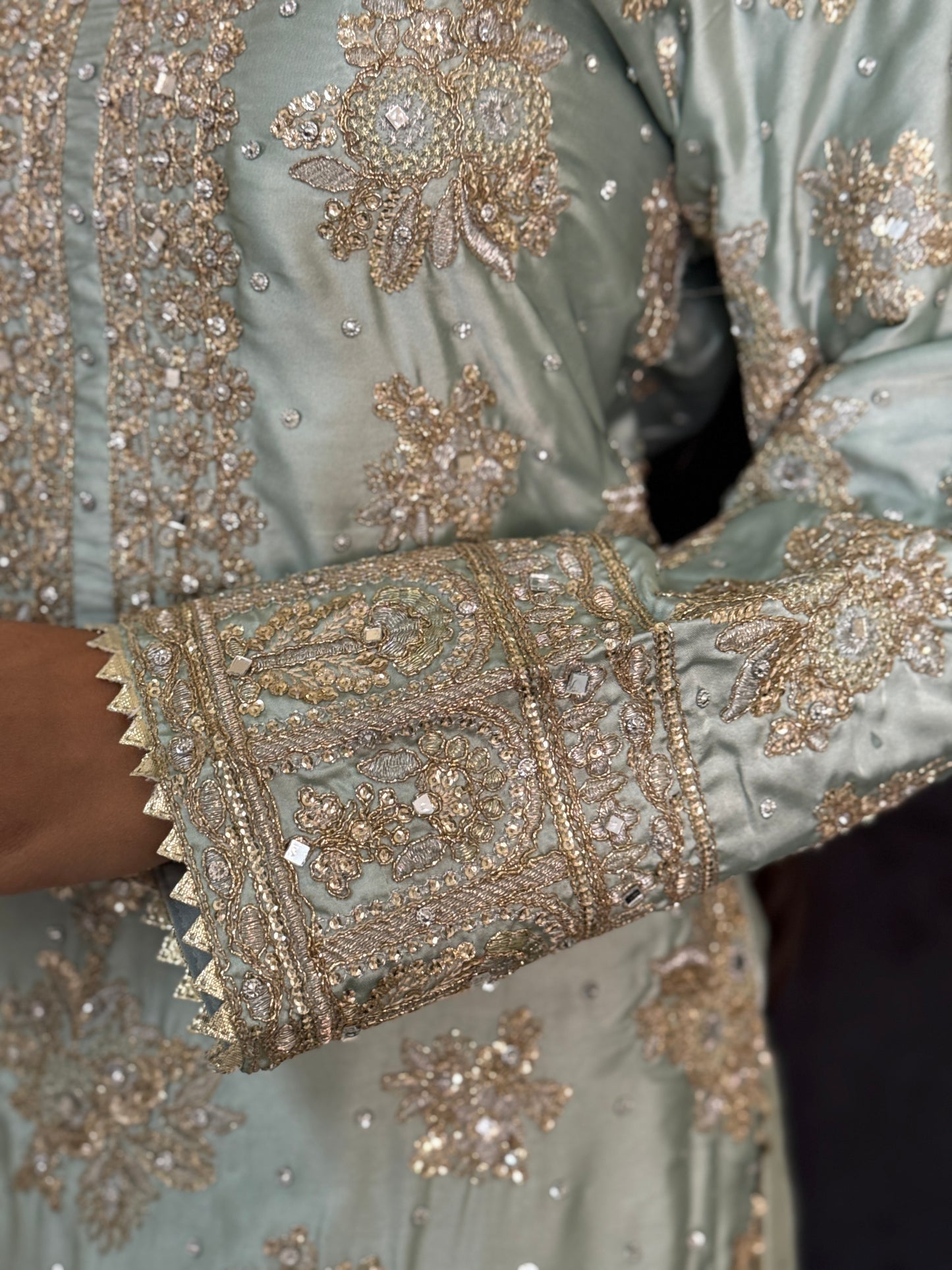 Mint Reverie Embellished Sharara Suit*