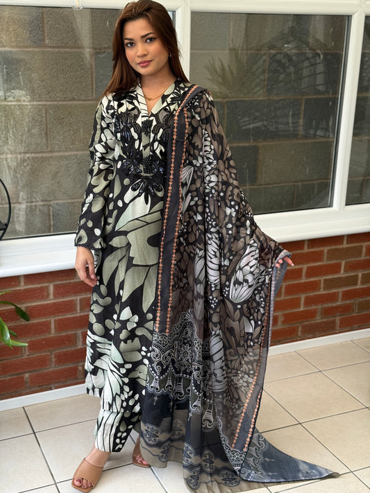 Zareen Noir Lawn Suit