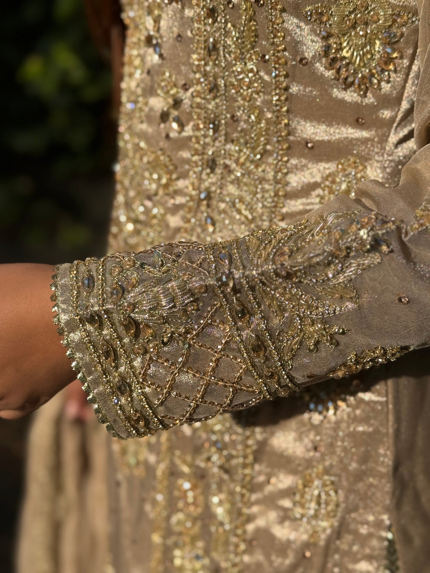 Champagne Royale - Luxury Hand Embellished Sharara Suit