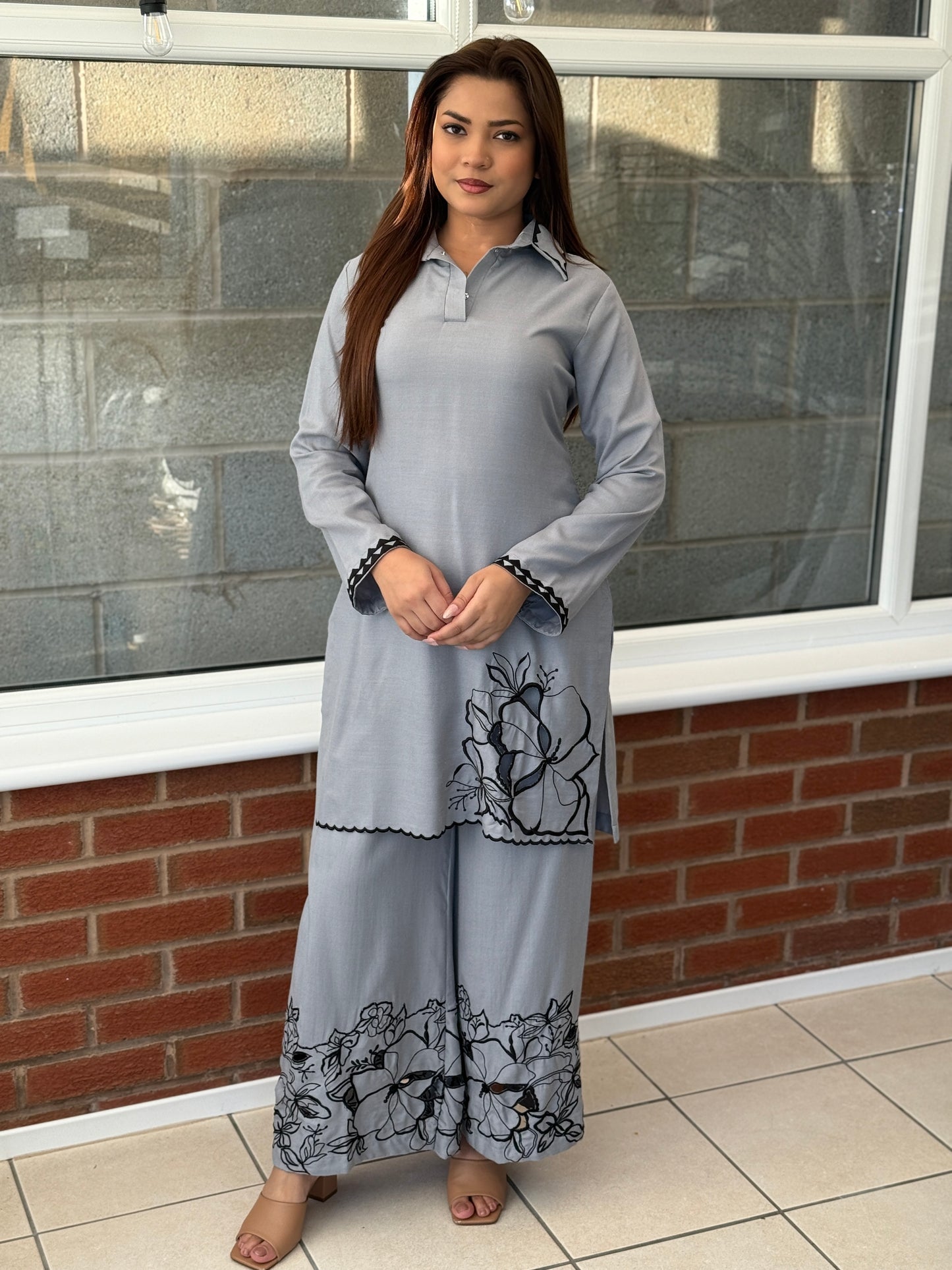 Safiya Grey - Dhanak Winter 2 Piece