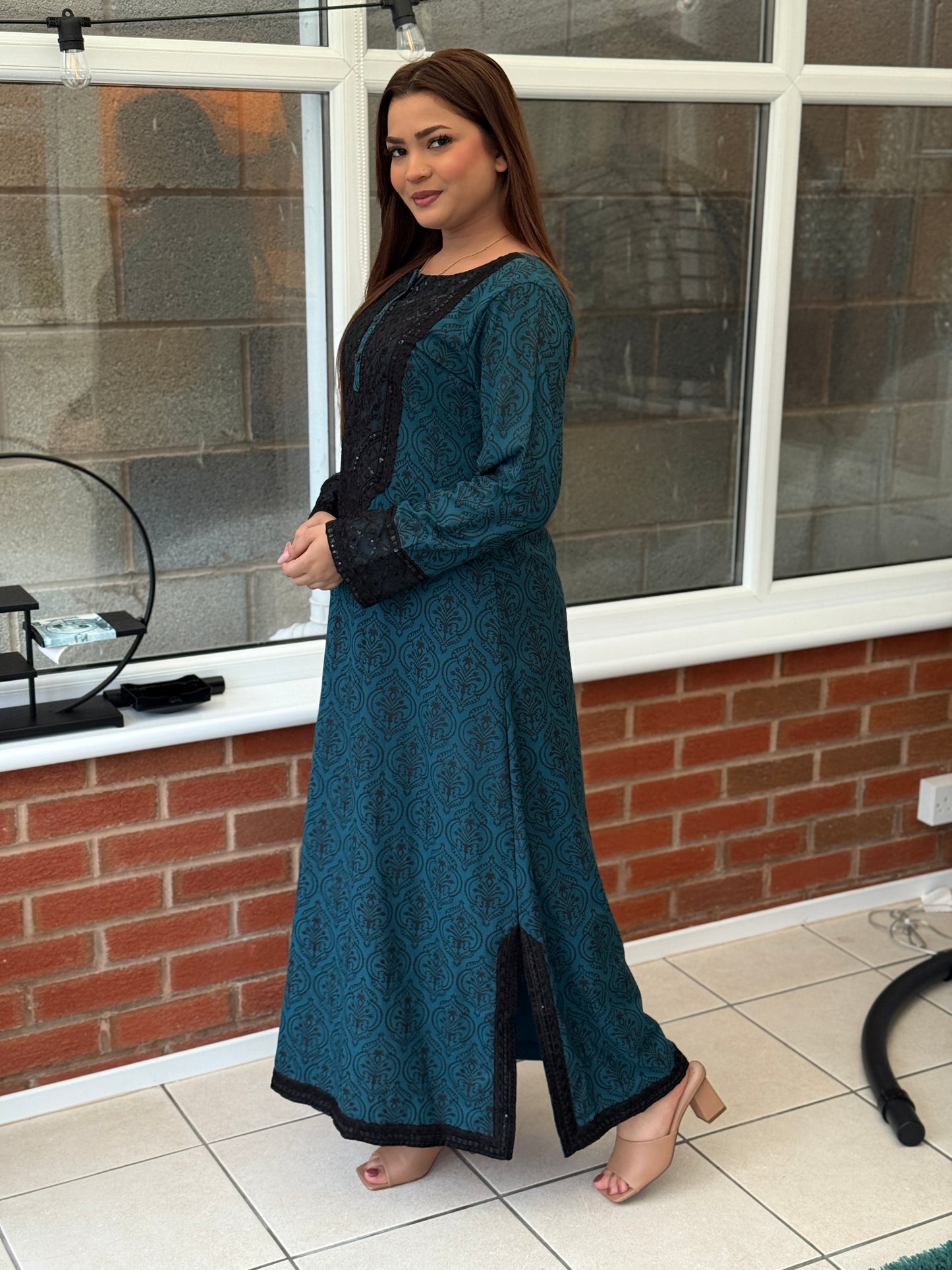 Zaraan Dhanak - 2 Piece Teal