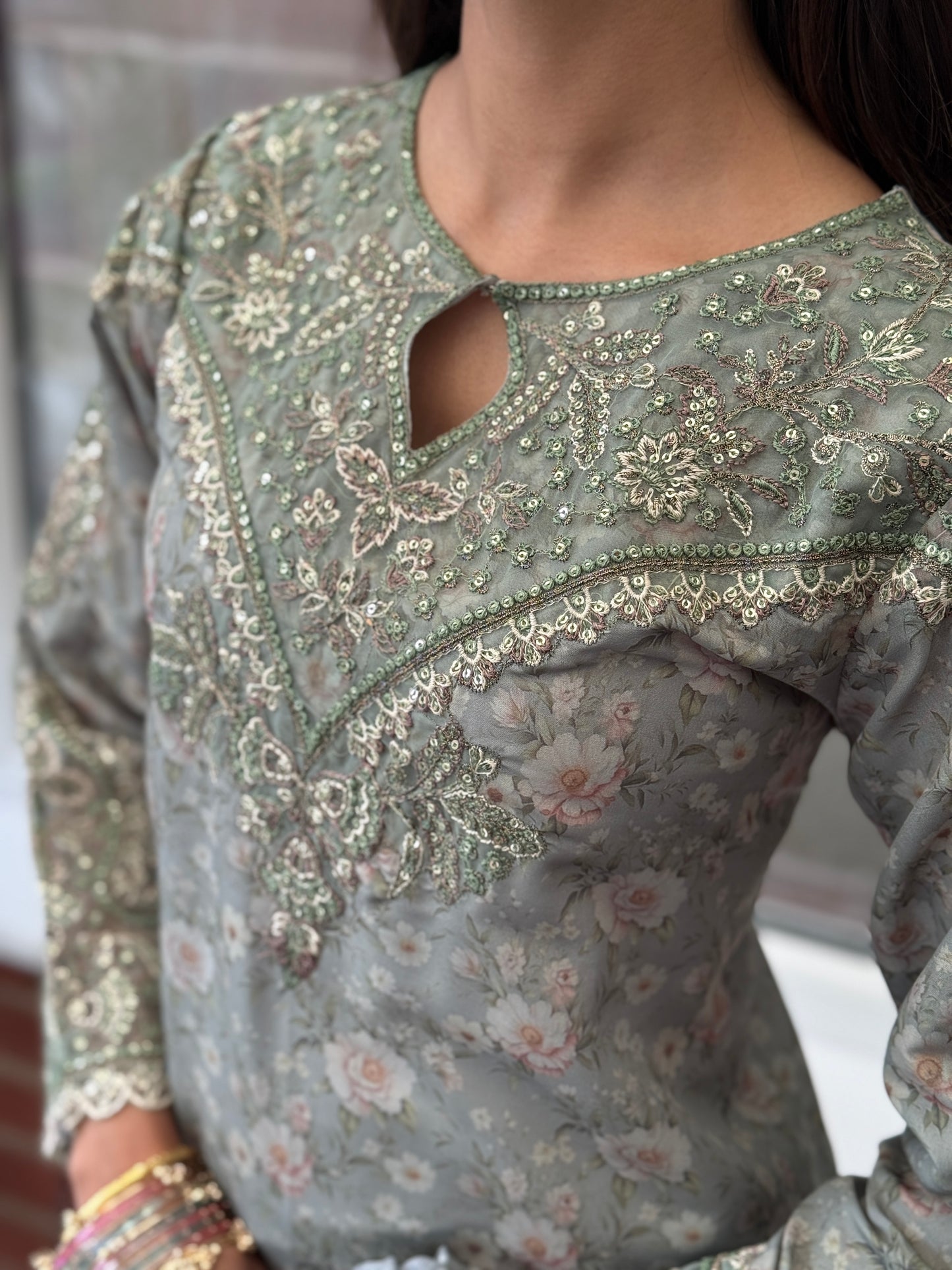 Mint Mirage Lawn Suit