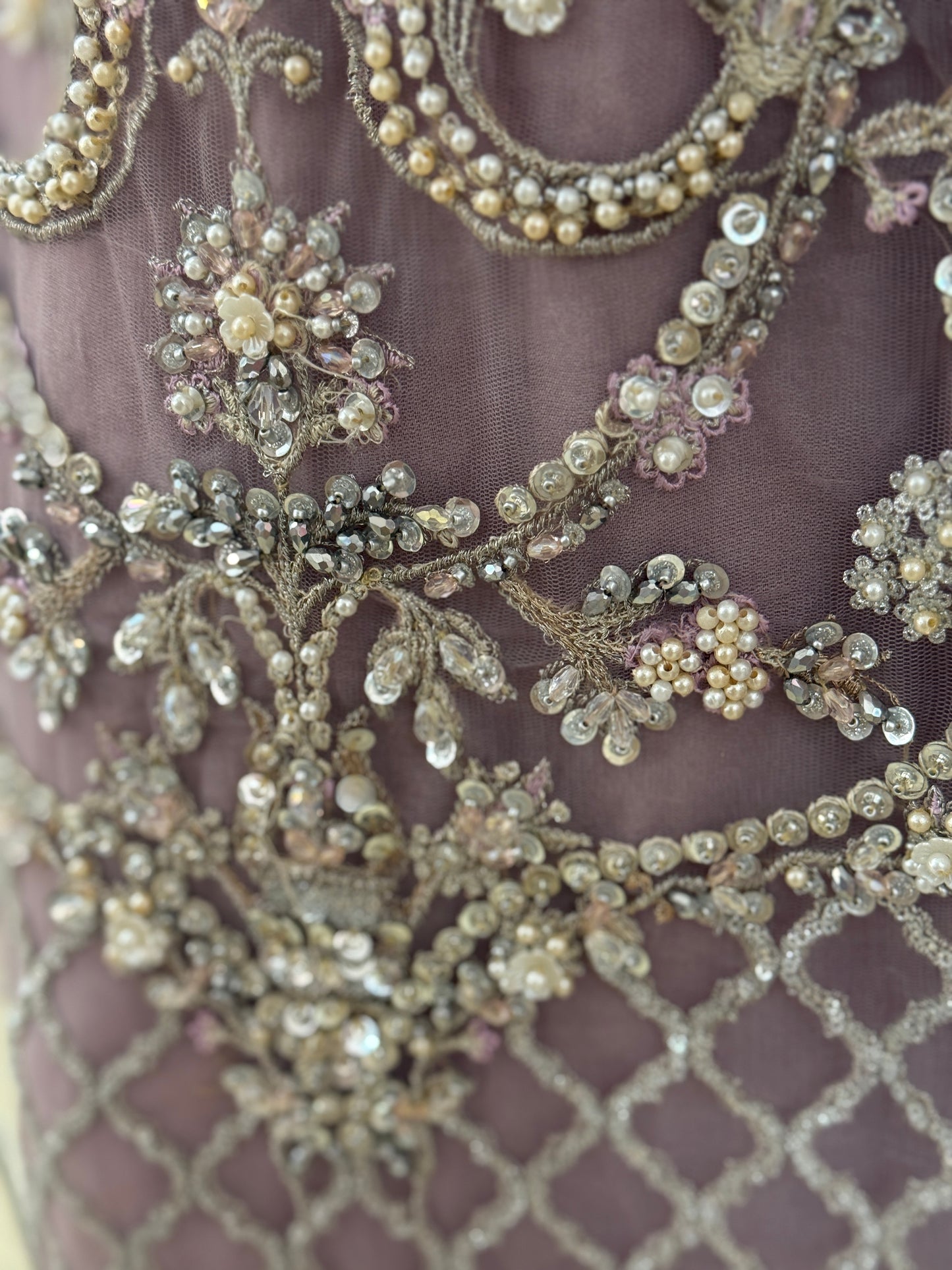 Lilac Luxe Hand-Embellished Sharara Suit