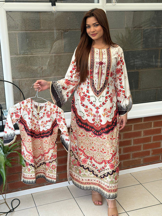 Liana Luxe - Mother & Daughter Set - Off White