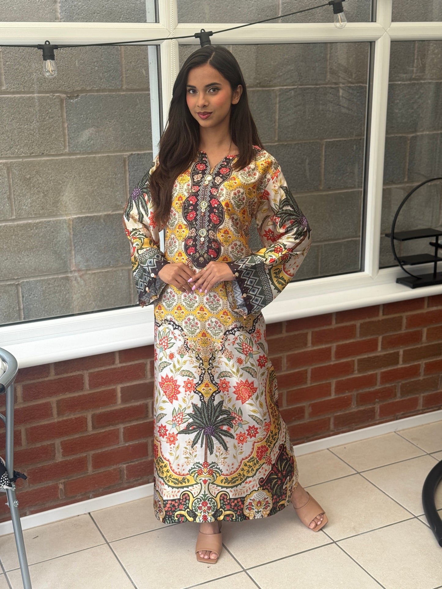 Multi Gold Royale – Luxury Printed Silk Edit