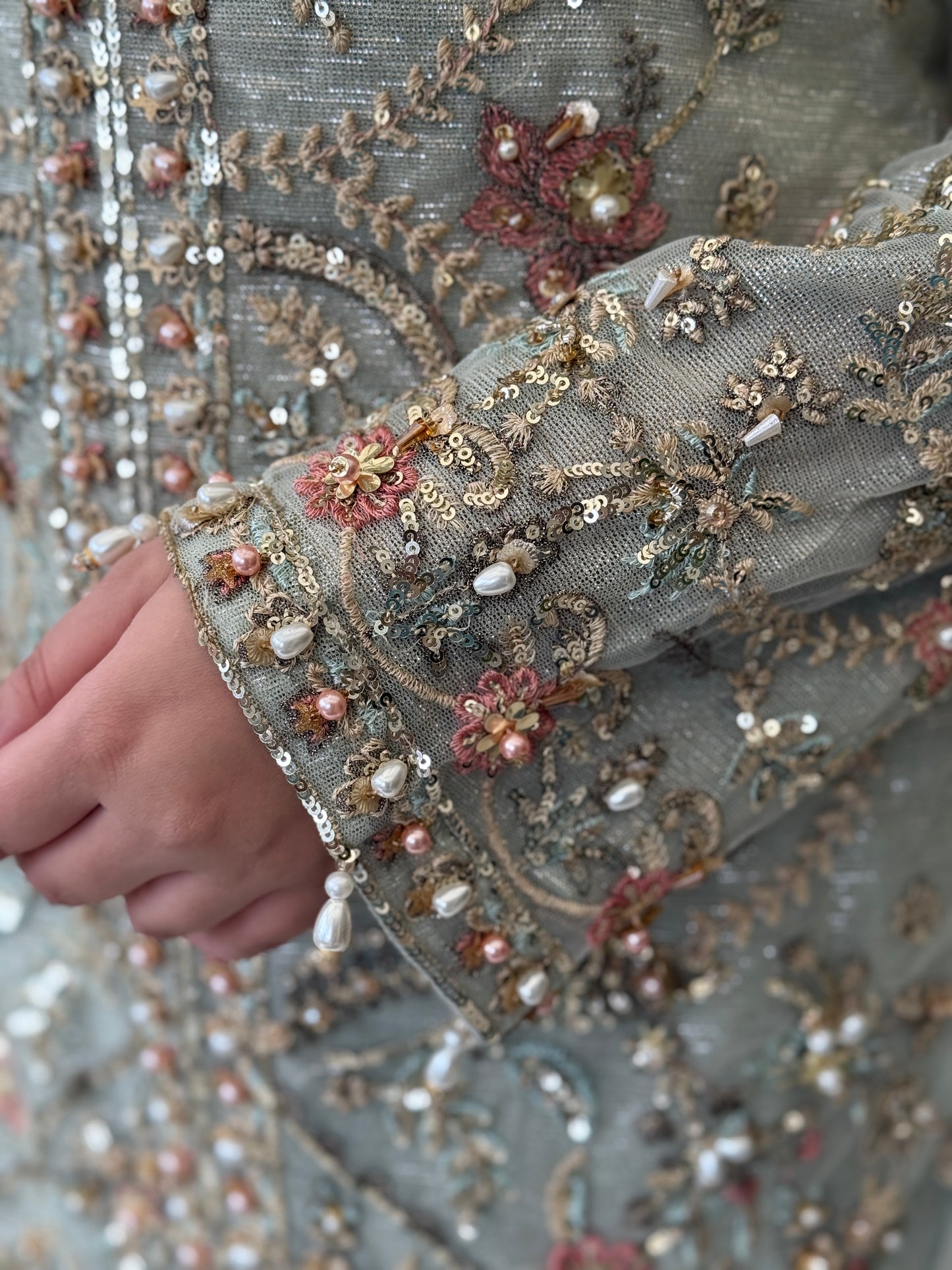 Aurelia Heirloom - Hand Embellished Net Ensemble