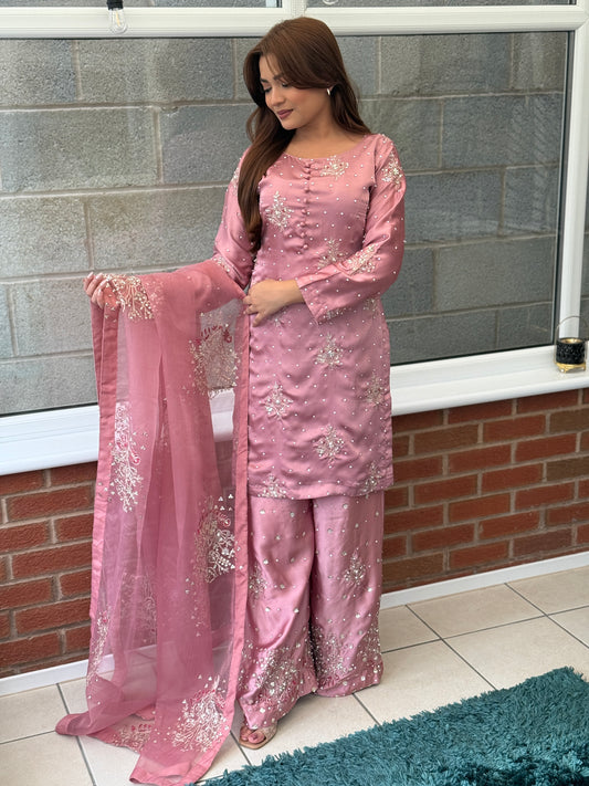 Rose Allure - Chamoise Silk Suit