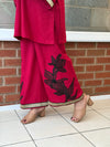 Dania - Dhanak Embroidered Co-Ord Ruby Edition