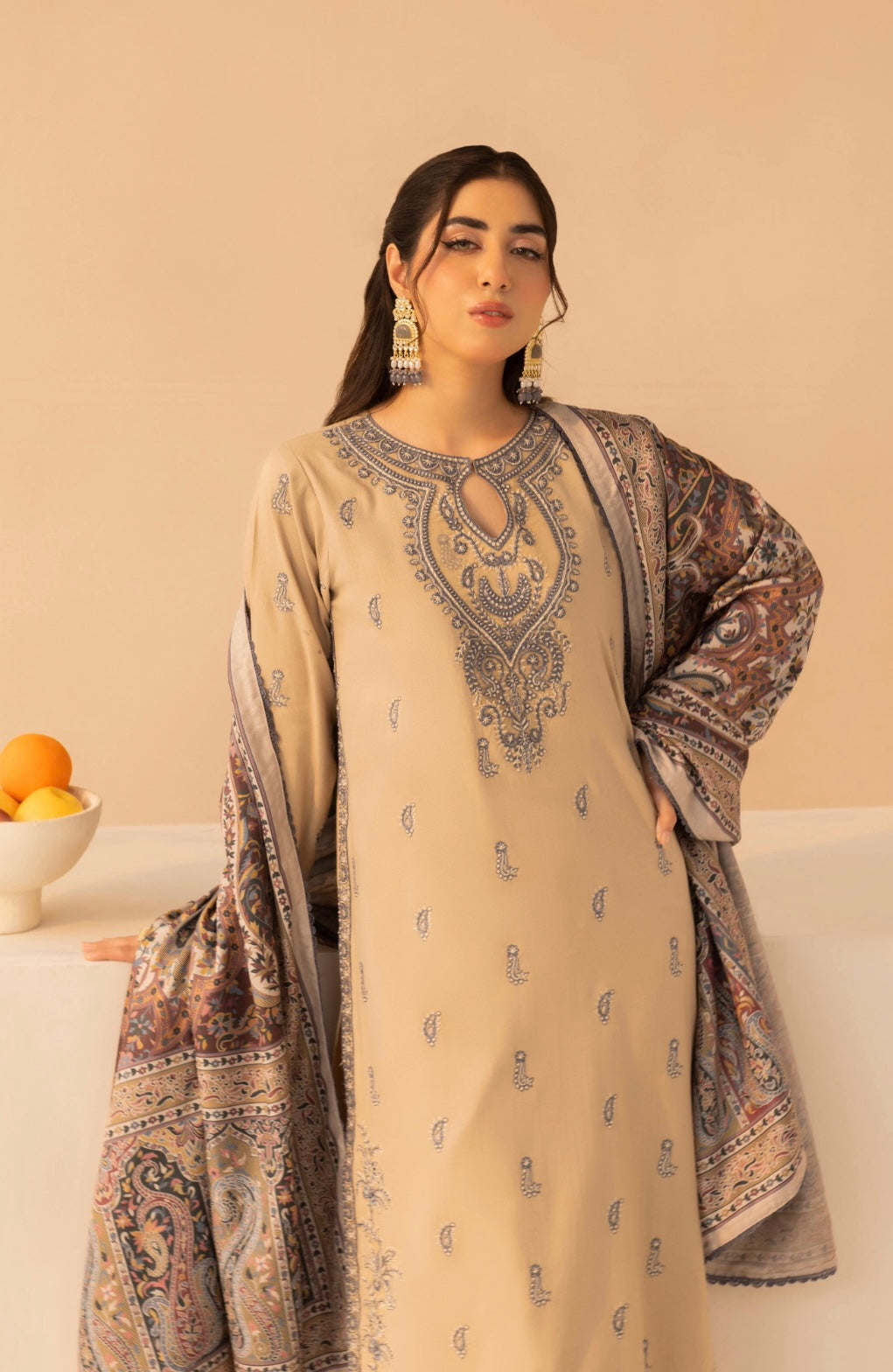 Beige Luxe Dhanak Suit