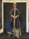 Zeenat Royale - Navy Velvet & Jamawar Suit