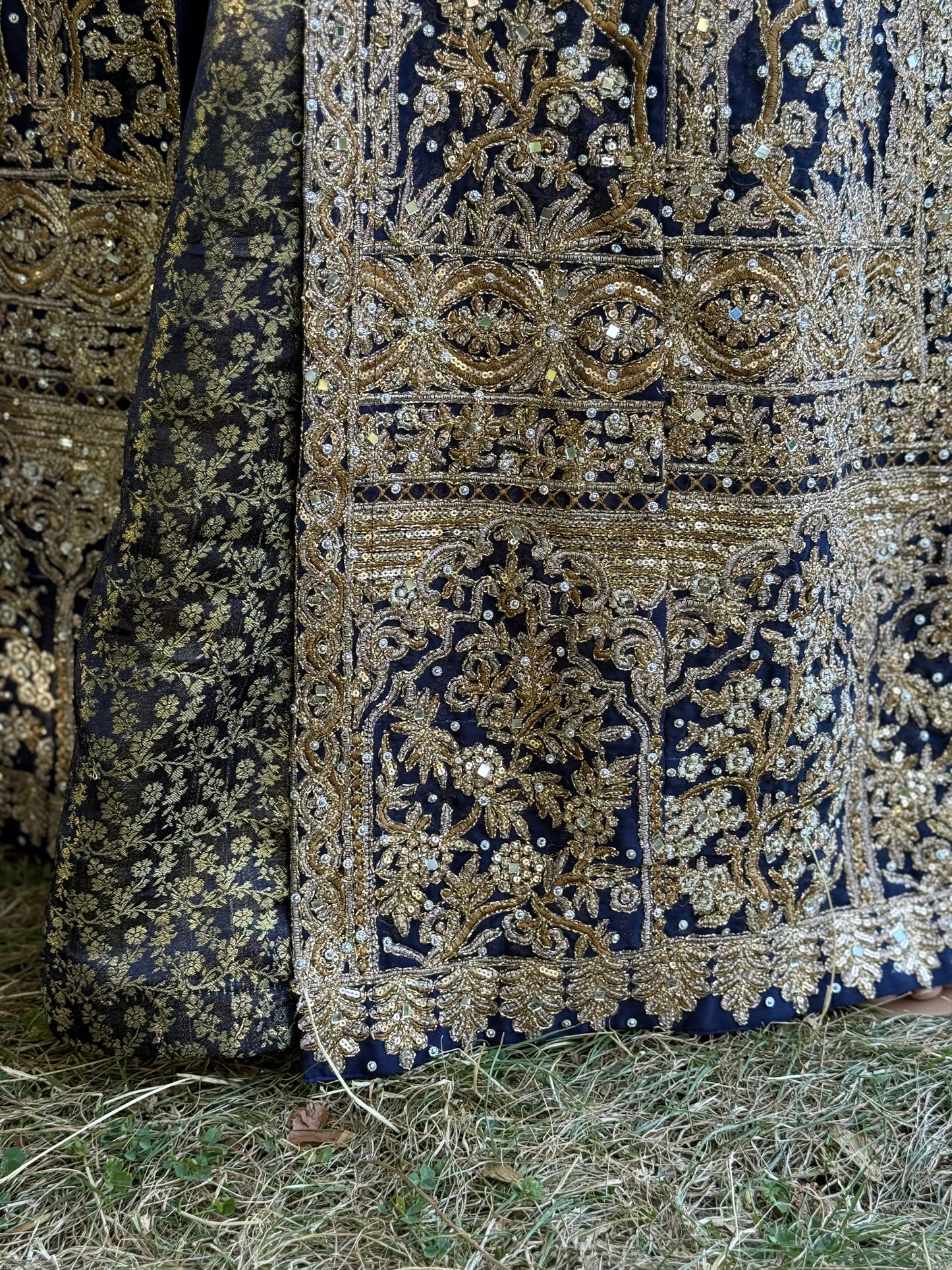 Midnight Majesty Embroidered Lehnga