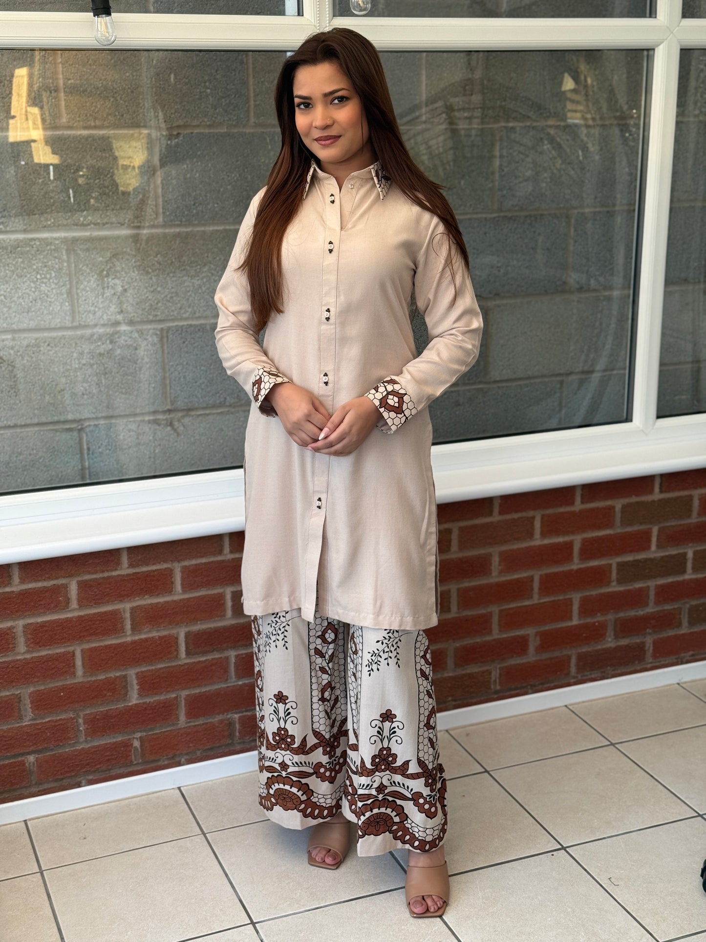 Liyana - Printed Dhanak Co-Ord