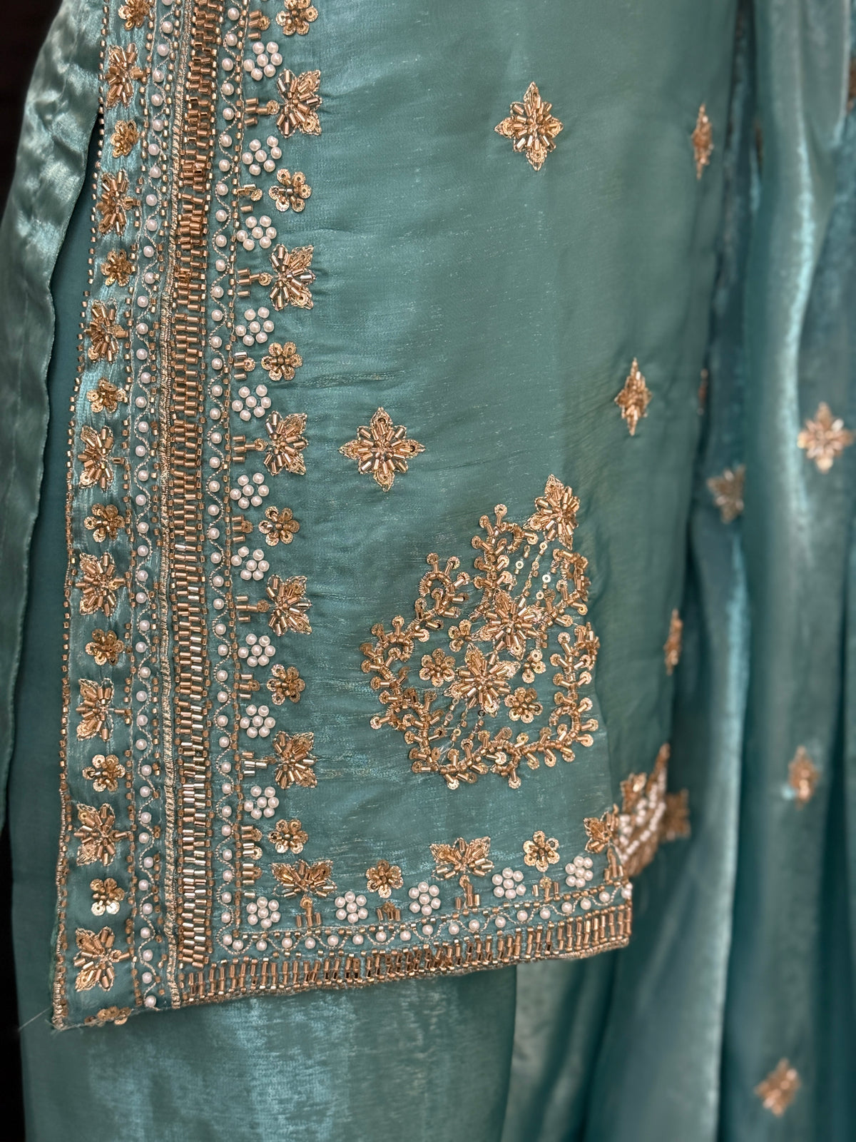 Sheesha Silk Hand- Embellished Suit