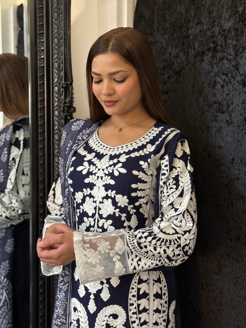SEHAR - FARSI SHALWAR (NAVY)