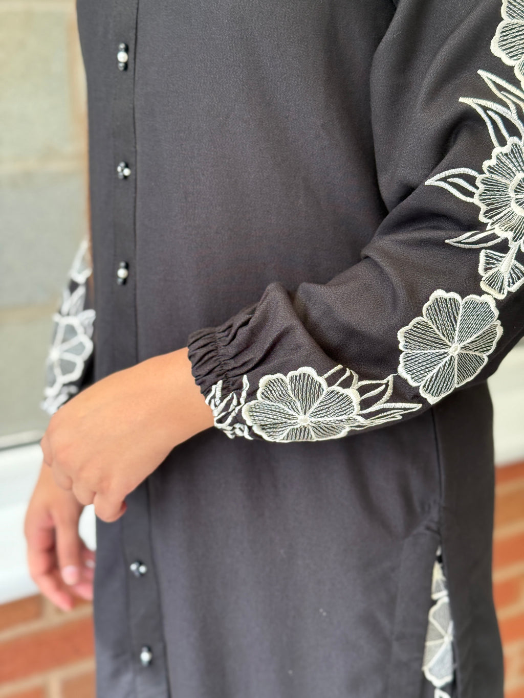 Midnight Grace - Embroidered 2 Piece Co-Ord Set
