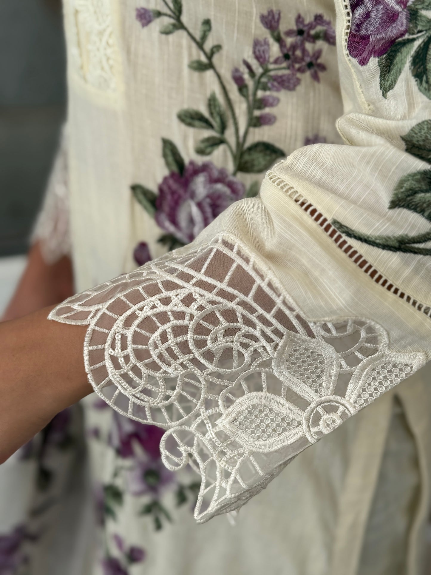 Amara Bloom - Floral Embroidered Suit