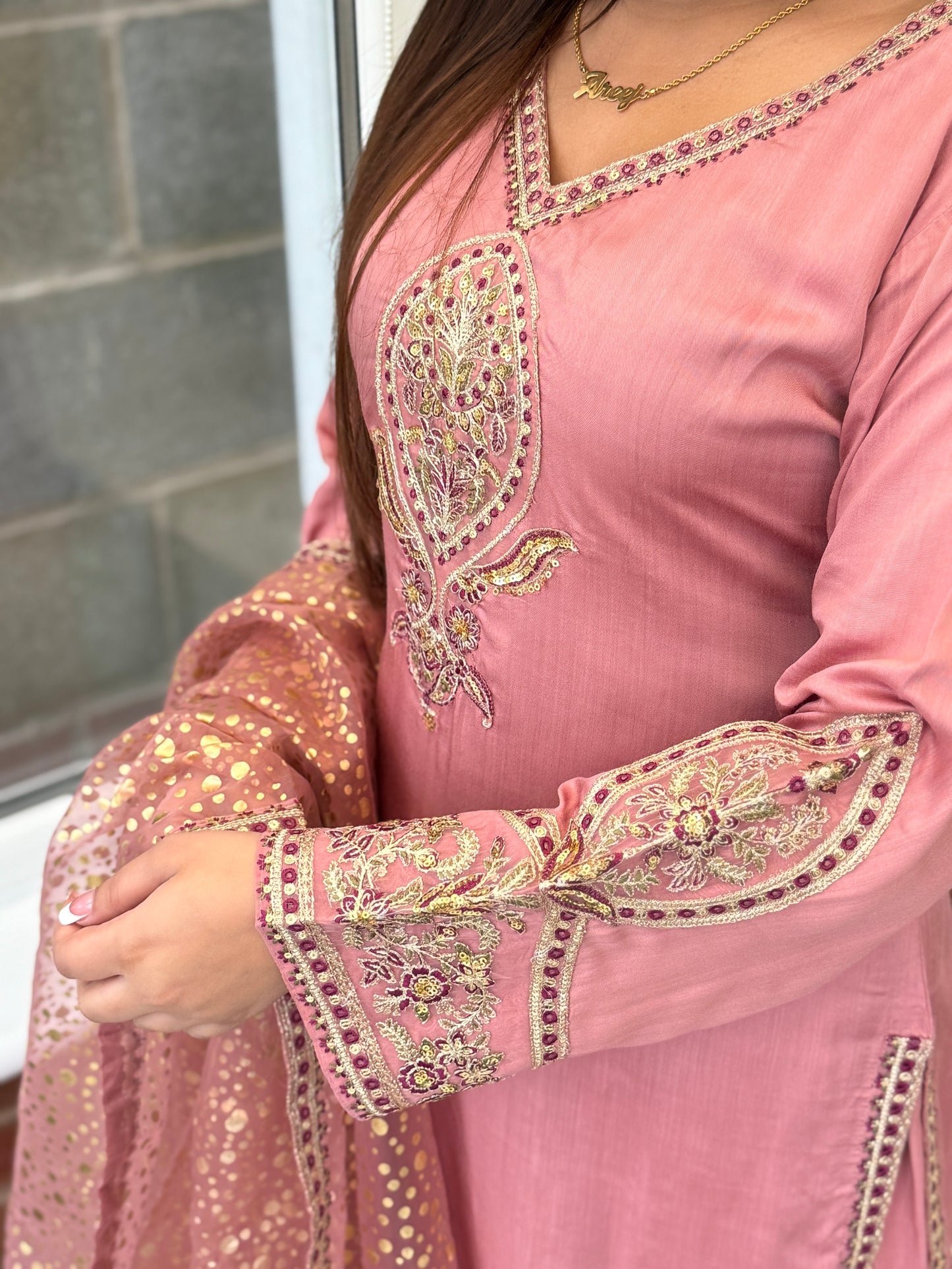 Dusky Pink Noor Mother Daughter Eid