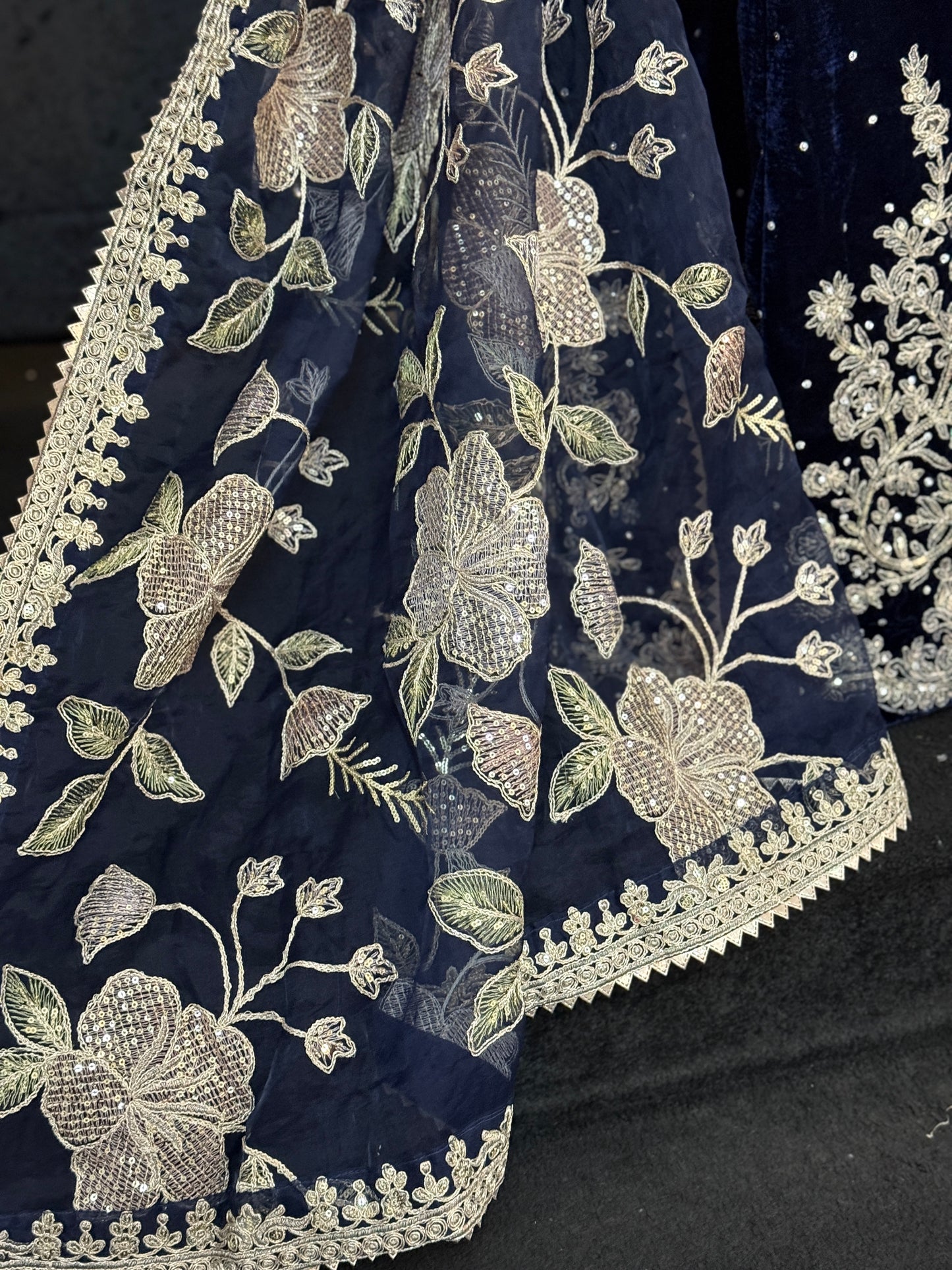 Asteria Velvet - Midnight Embellished Suit
