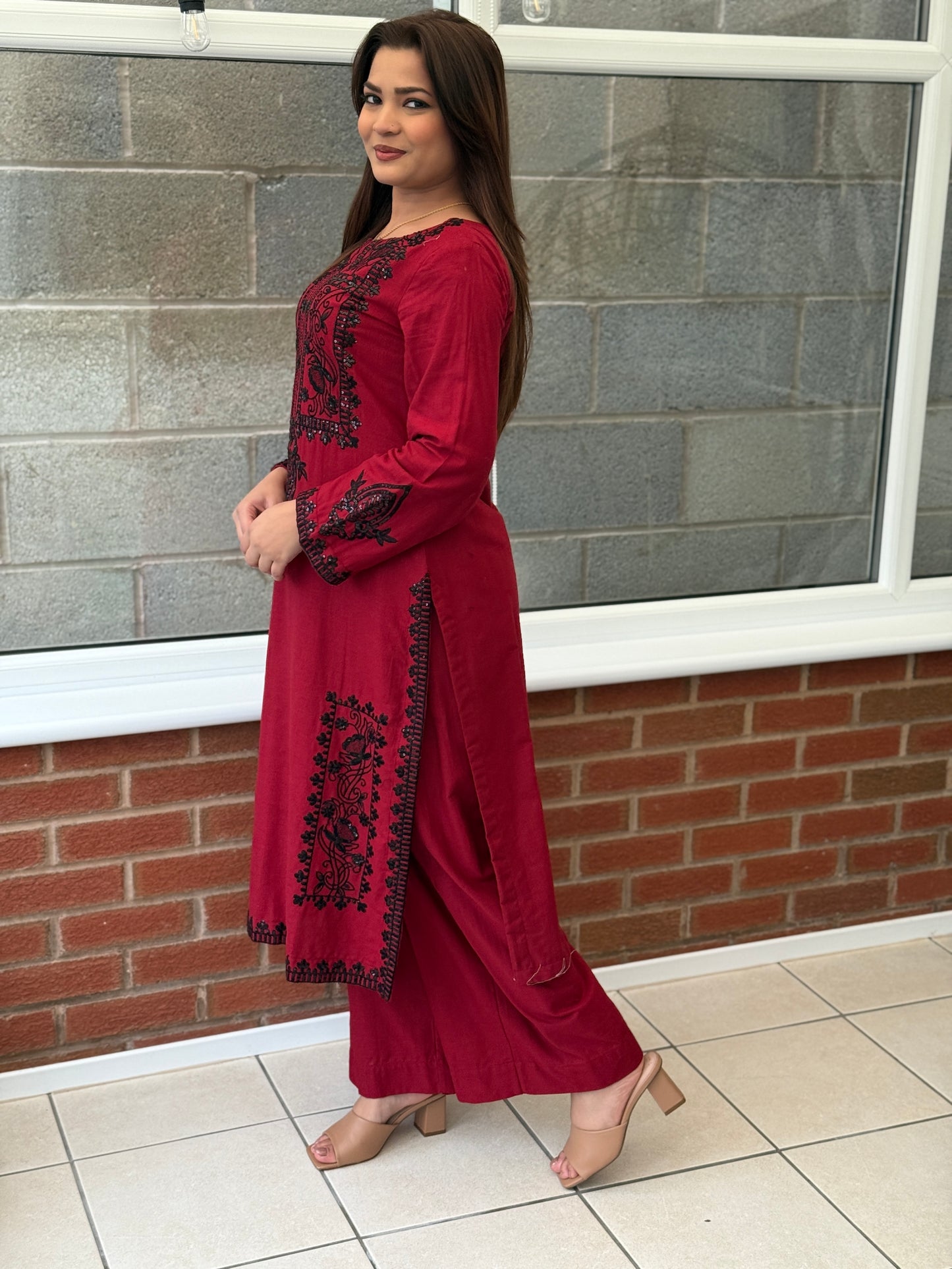 Zarmina Ruby Khadder Embroidered 2 Piece Suit