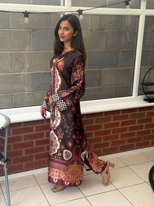 Black Multi Royale – Luxury Printed Silk Edit